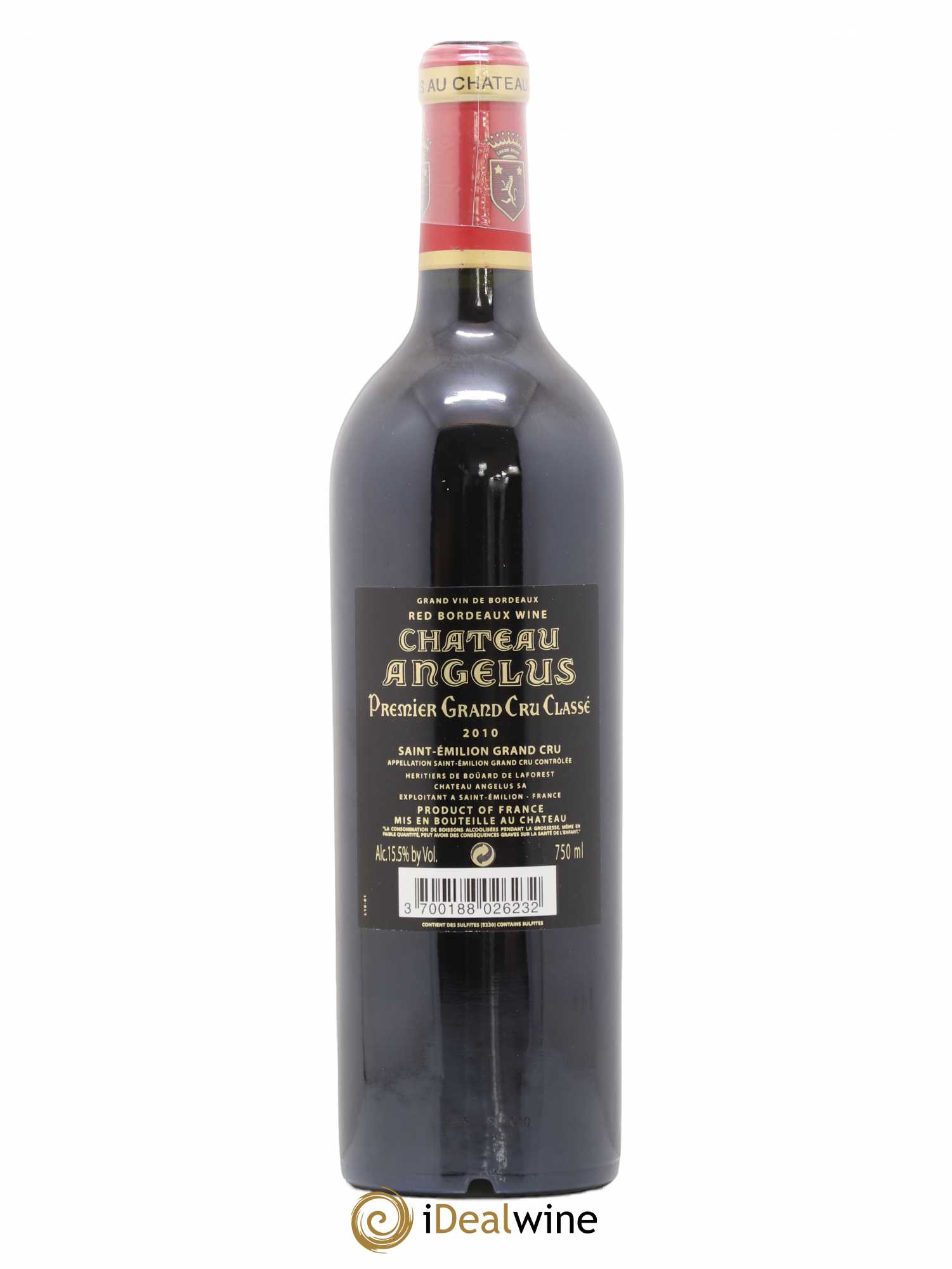 Château Angélus 1er Grand Cru Classé A 2010 - Lot de 1 bouteille - 1