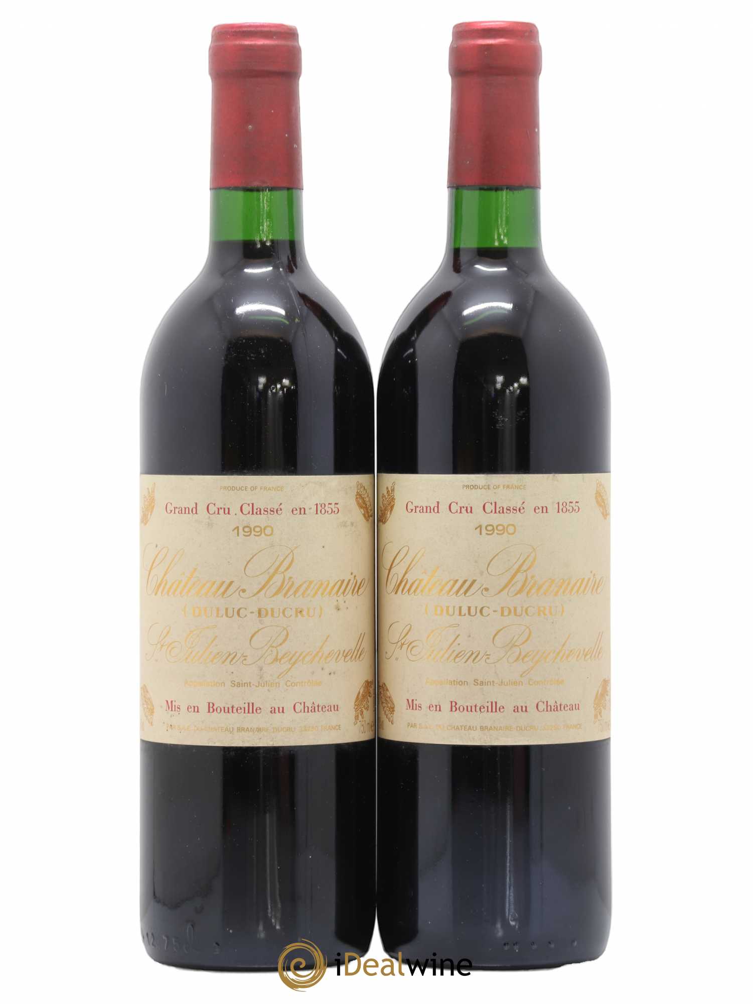 Château Branaire Ducru 4ème Grand Cru Classé 1990 - Lot de 2 bouteilles - 0