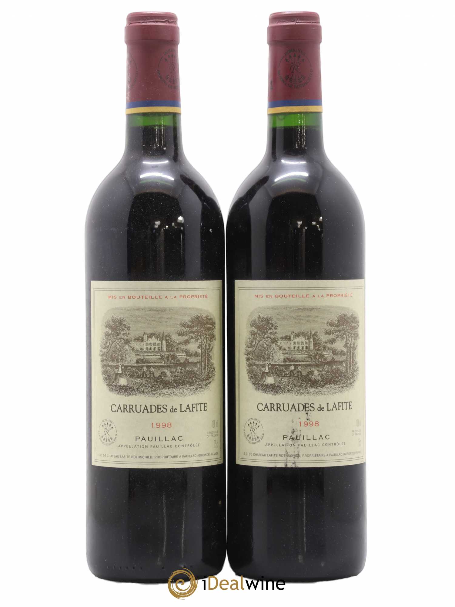 Carruades de Lafite Rothschild Second Vin 1998 - Lot de 2 bouteilles - 0