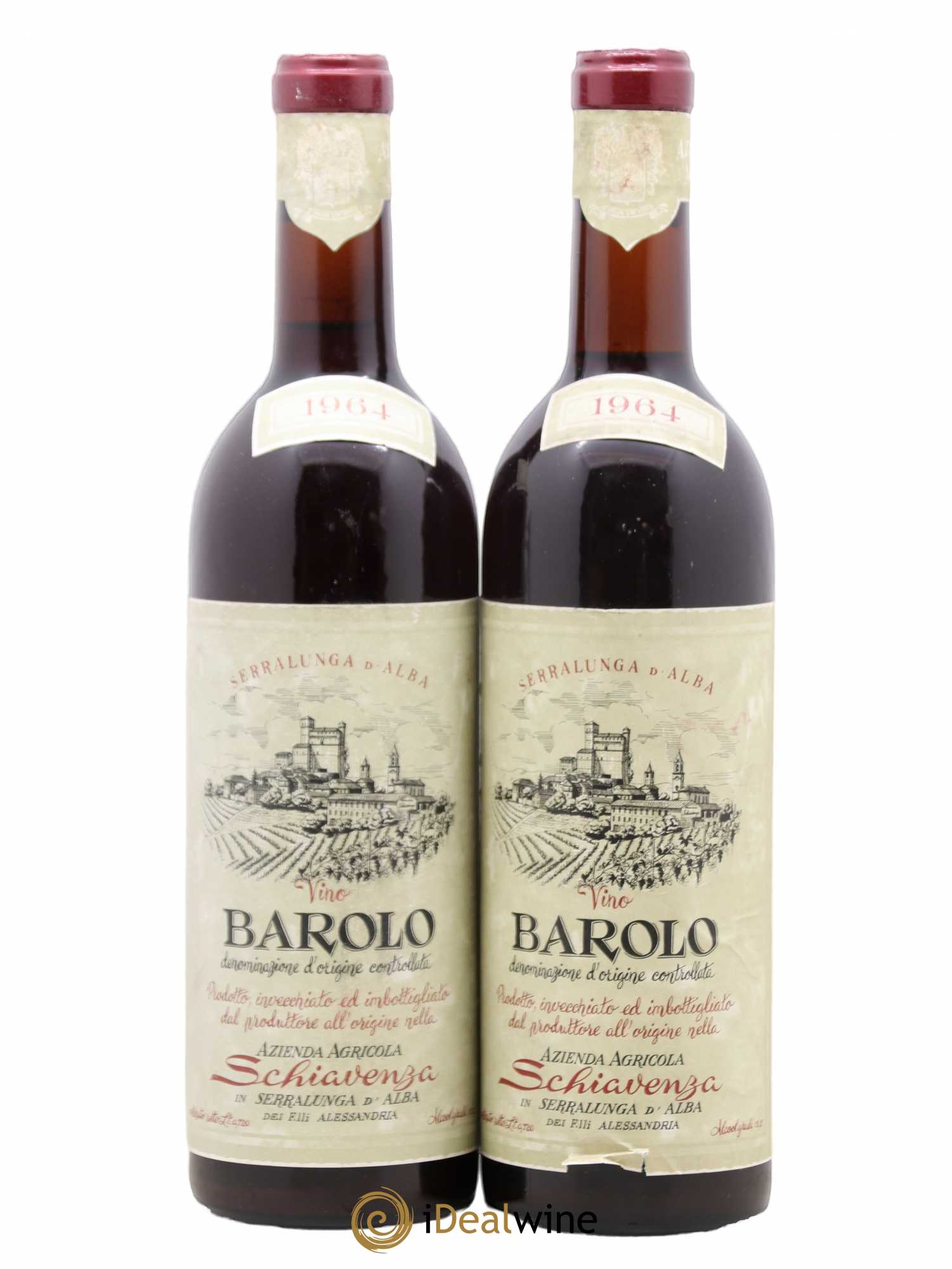 Barolo Schiavenza 1964 - Lot de 2 bouteilles - 0
