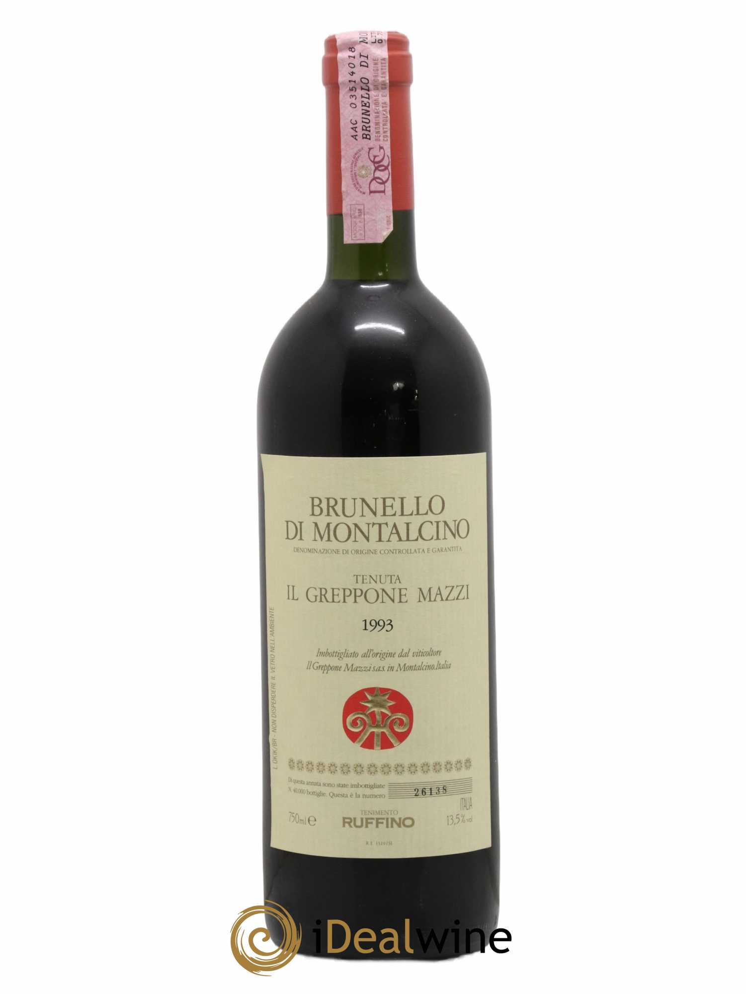 Brunello di Montalcino Greppone Mazzi 1993 - Lot de 1 bouteille - 0