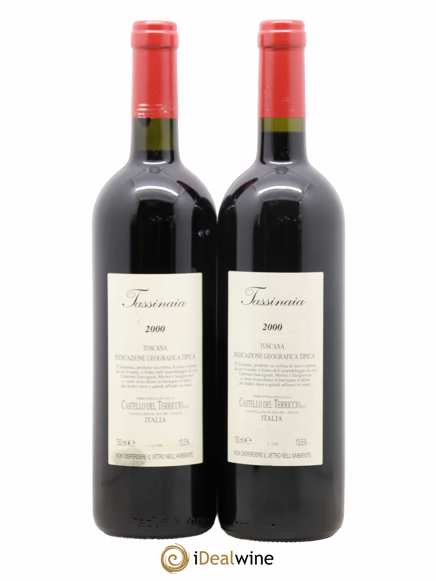 Toscana IGT Castello del Terriccio Tassinaia 2000 - Lot of 2 bottles - 1