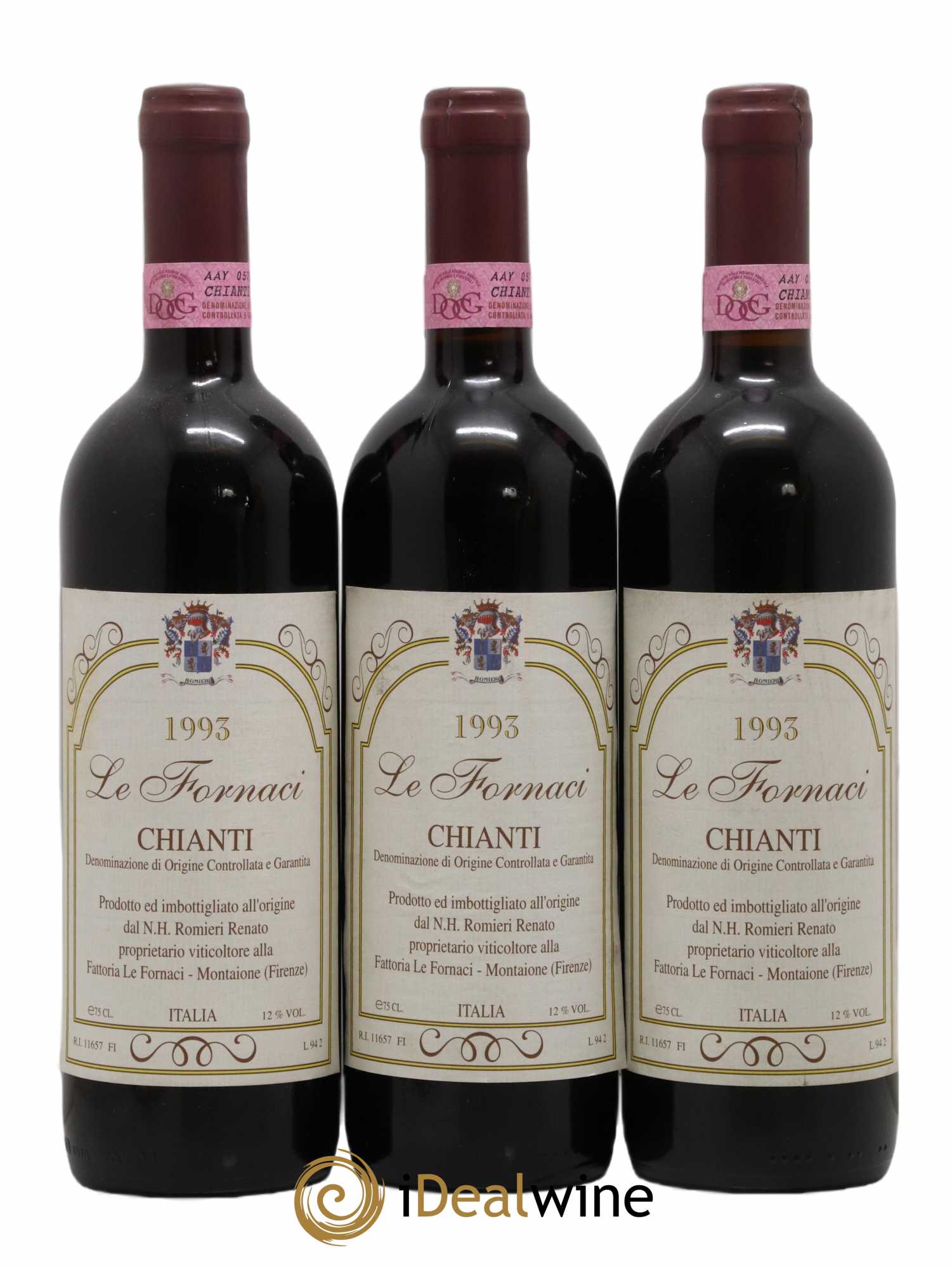 Chianti DOCG Le Fornaci (sans prix de réserve) 1993 - Lot de 3 bouteilles - 0