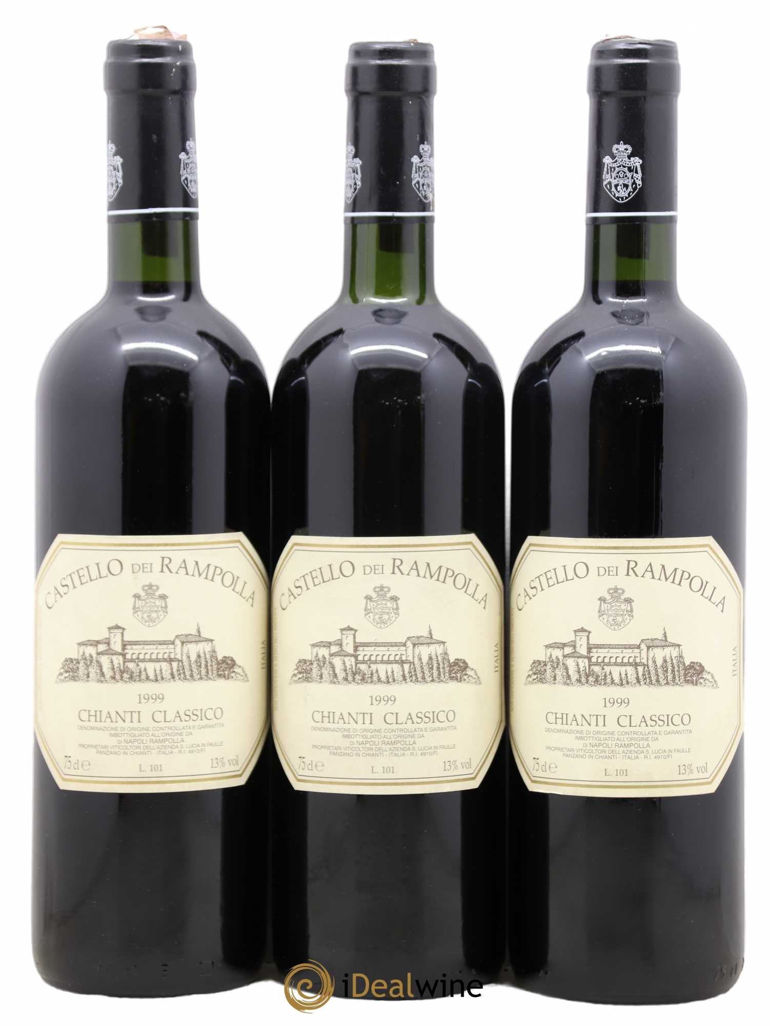Chianti Classico DOCG Castello dei Rampolla 1999 - Lot de 3 bouteilles - 0