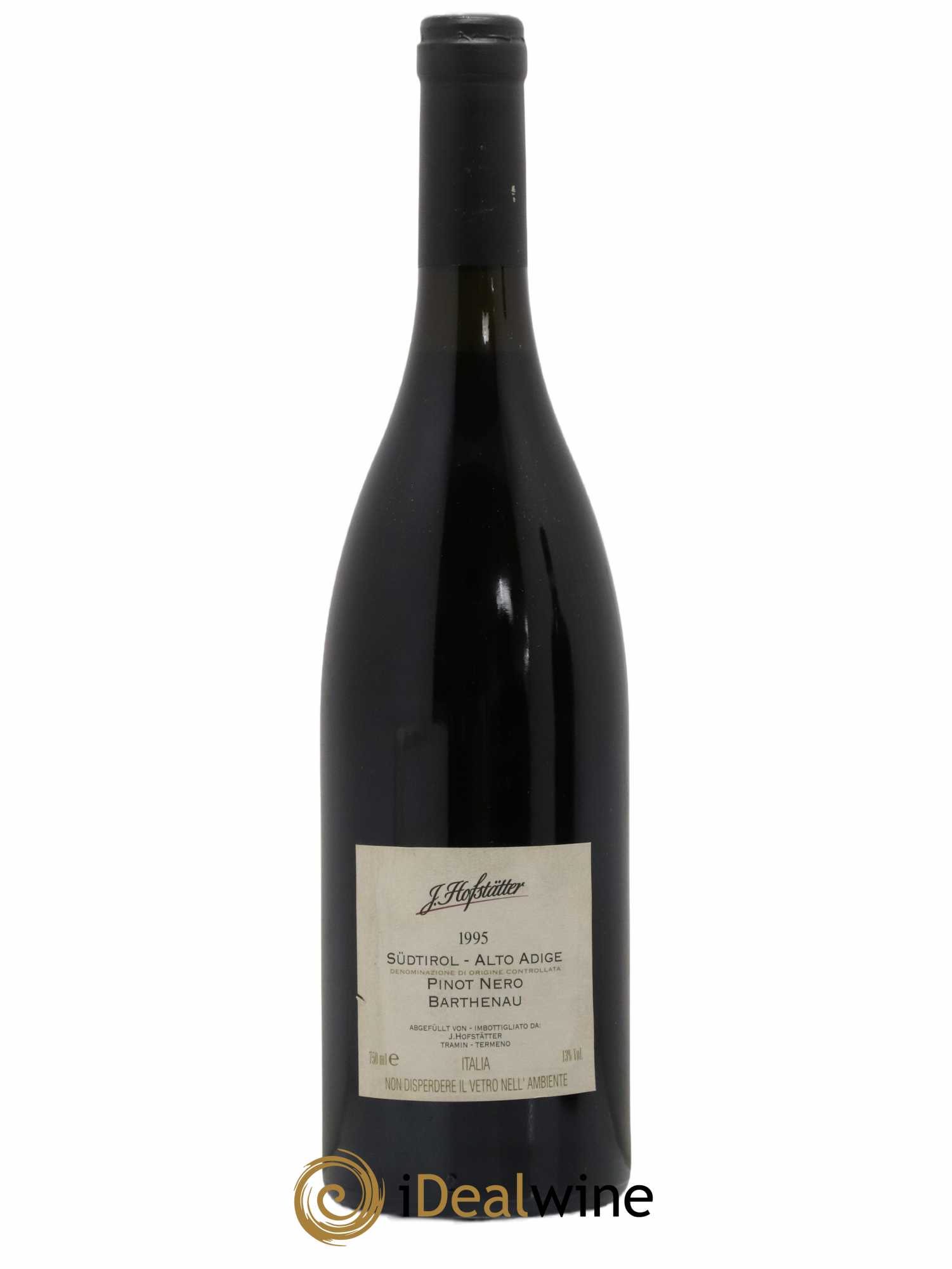 Italie Sudtirol - Alto Adige DOC Barthenau Vigna S. Urbano Hofstatter 1995 - Lotto di 1 bottiglia - 1