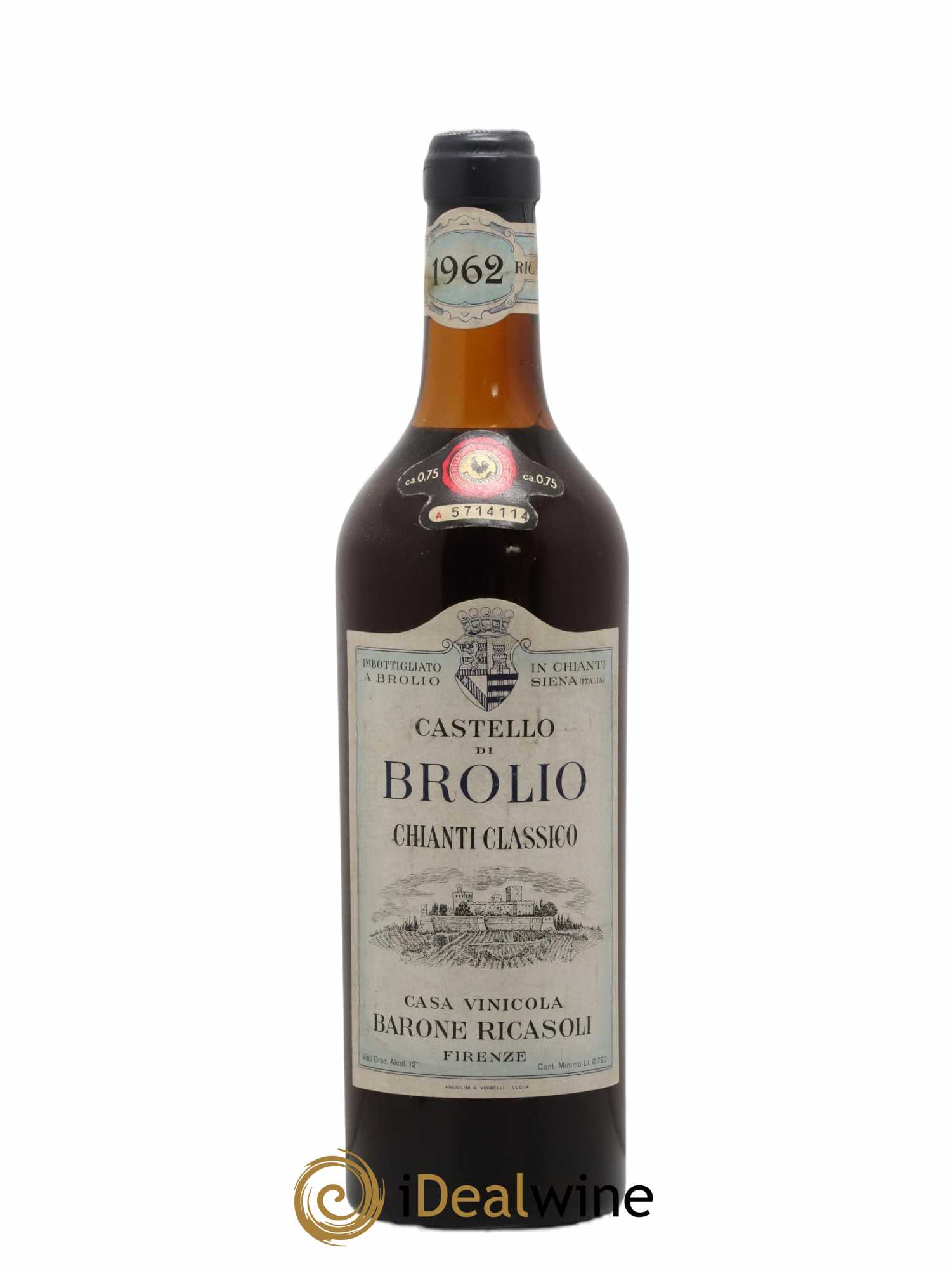 Chianti Classico DOCG Brolio Ricasoli (sans prix de réserve) 1962 - Lot de 1 bouteille - 0