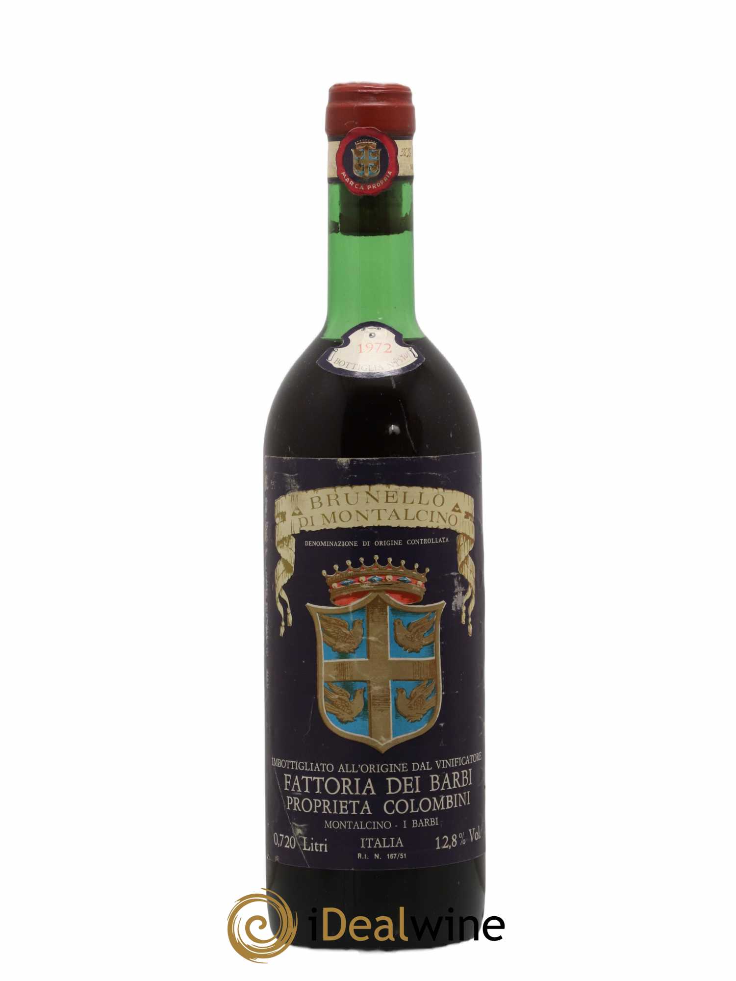 Brunello di Montalcino Fatoria dei Barbi 1972 - Lot de 1 bouteille - 0