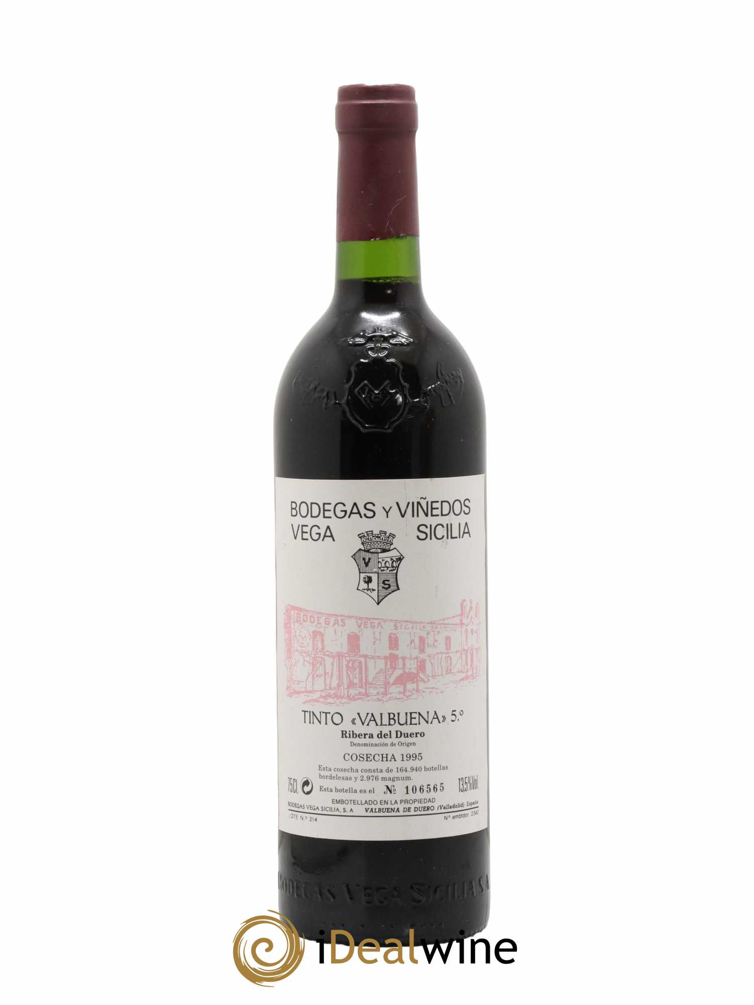 Ribera Del Duero DO Vega Sicilia Valbuena 5 ano Famille Alvarez 1995 - Lot de 1 bouteille - 0