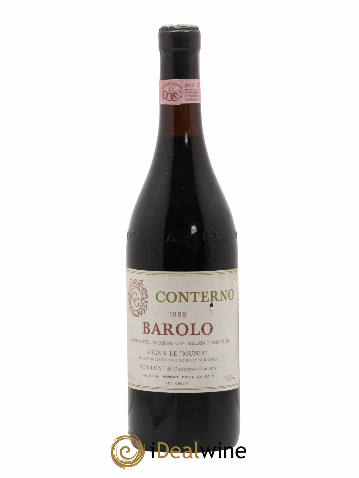 Barolo Vigna Le Munie Conterno Giacomo Cascina Sciulun 1988 - Lot de 1 bouteille - 0