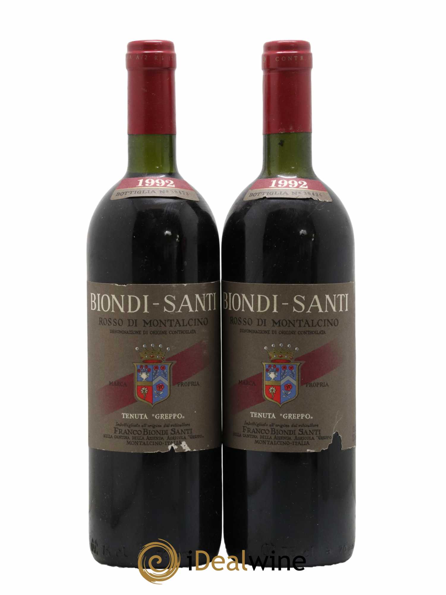 Rosso di Montalcino DOC Biondi-Santi Tenuta Greppo 1992 - Lot de 2 bouteilles - 0