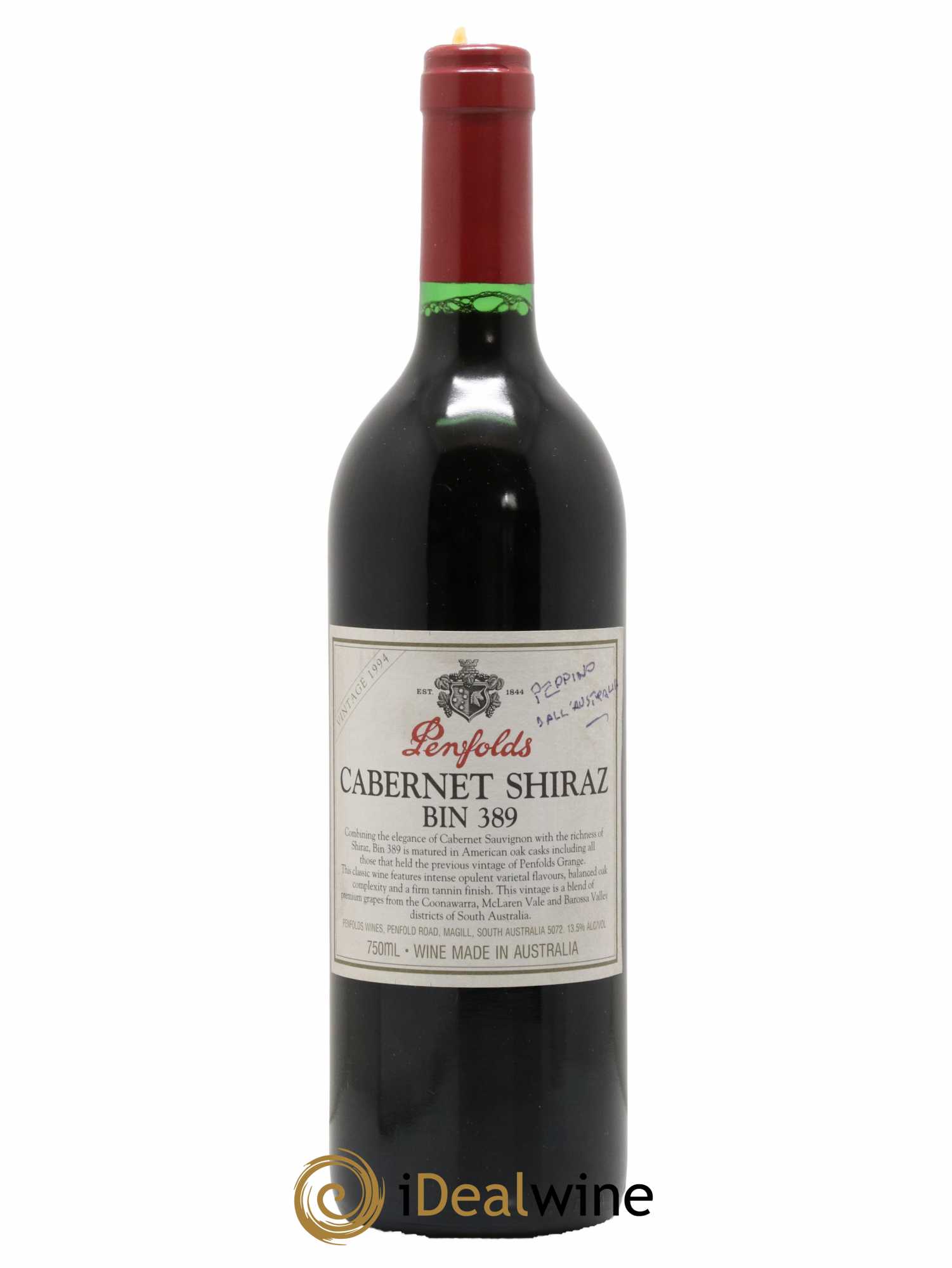 South Australia Penfolds Wines Bin 389 Cabernet Shiraz 1994 - Lotto di 1 bottiglia - 0