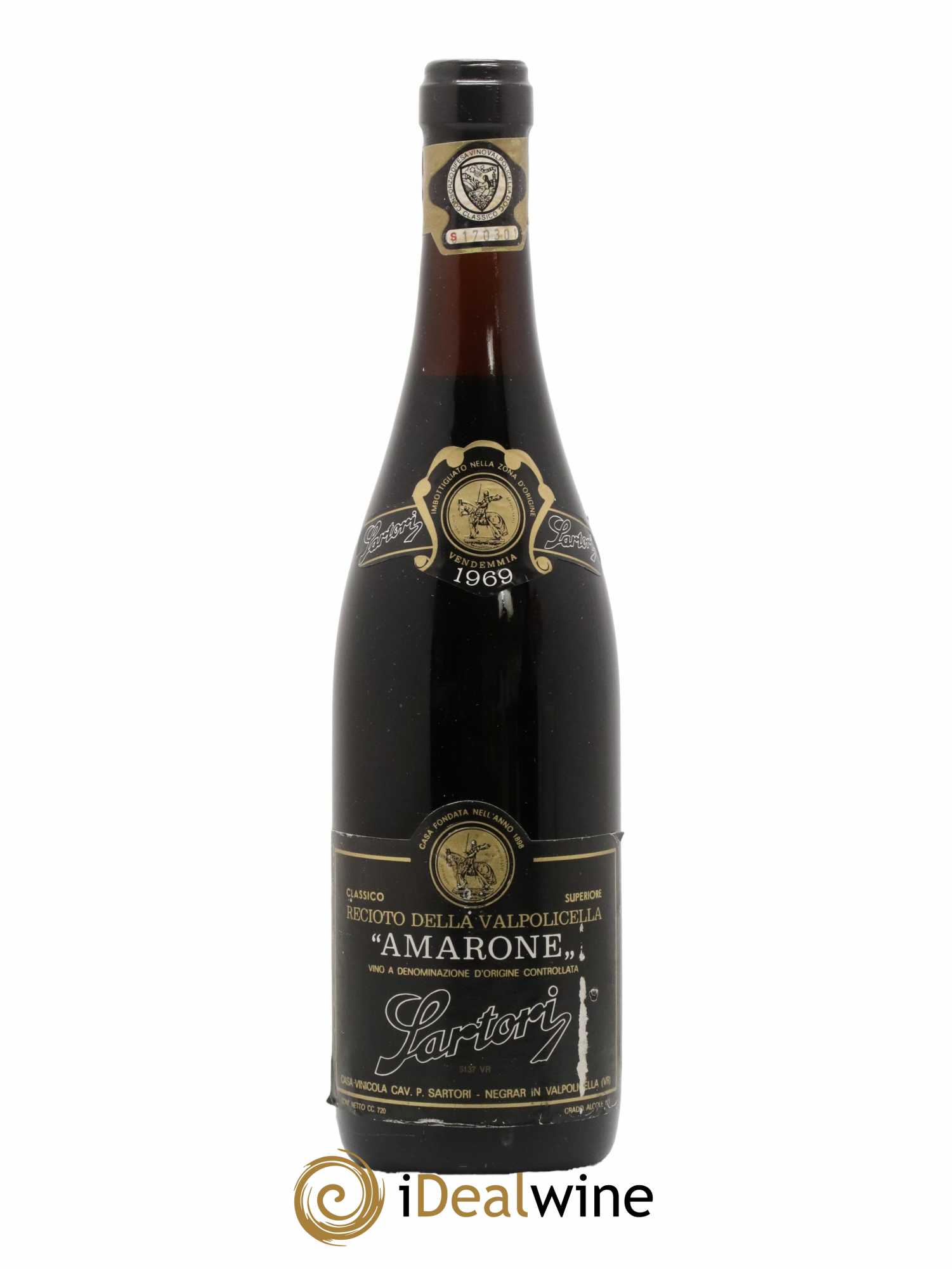 Amarone della Valpolicella DOC Sartori 1969 - Lot de 1 bouteille - 0