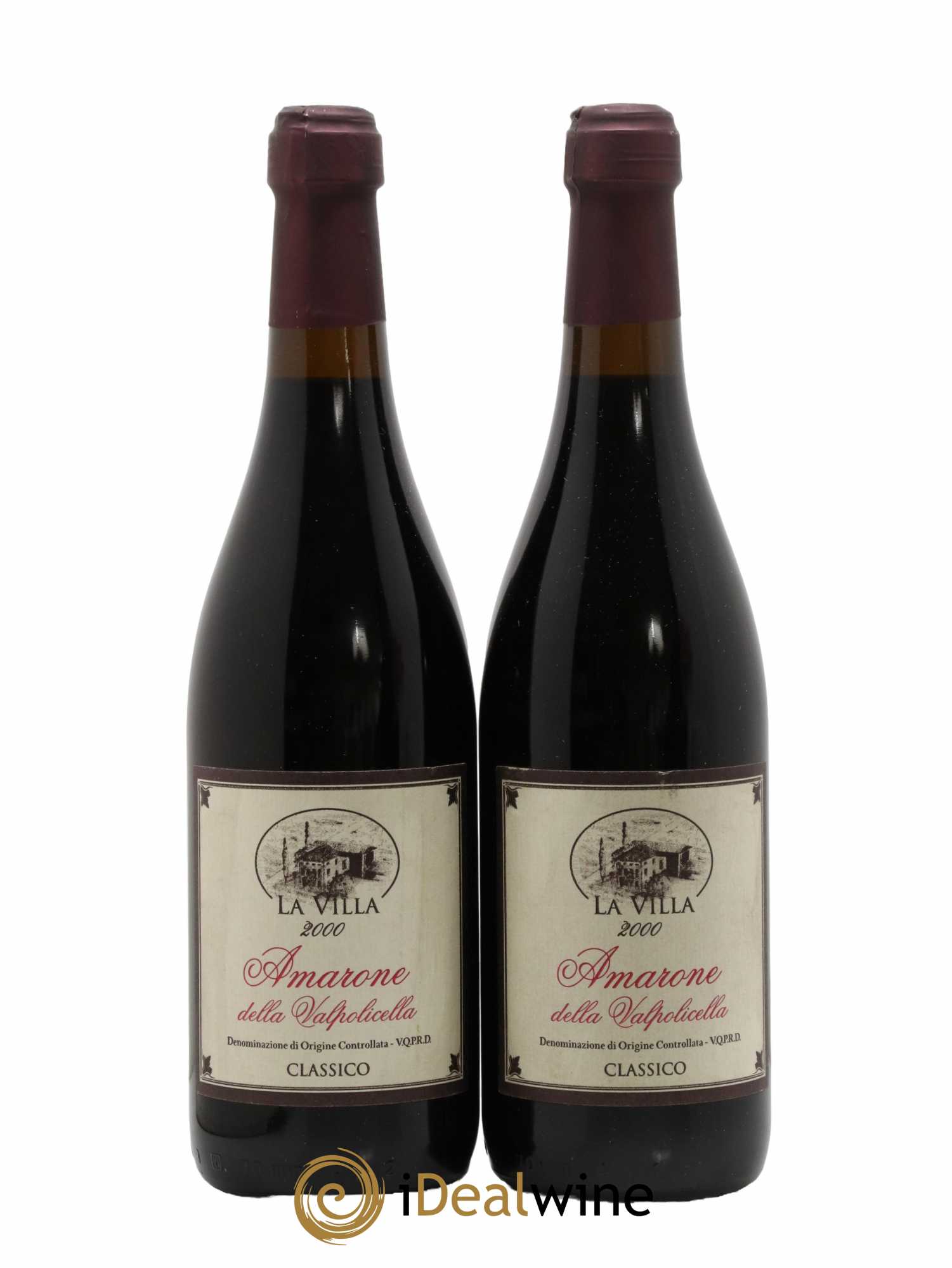 Amarone della Valpolicella DOC La Villa 2000 - Lot de 2 bouteilles - 0