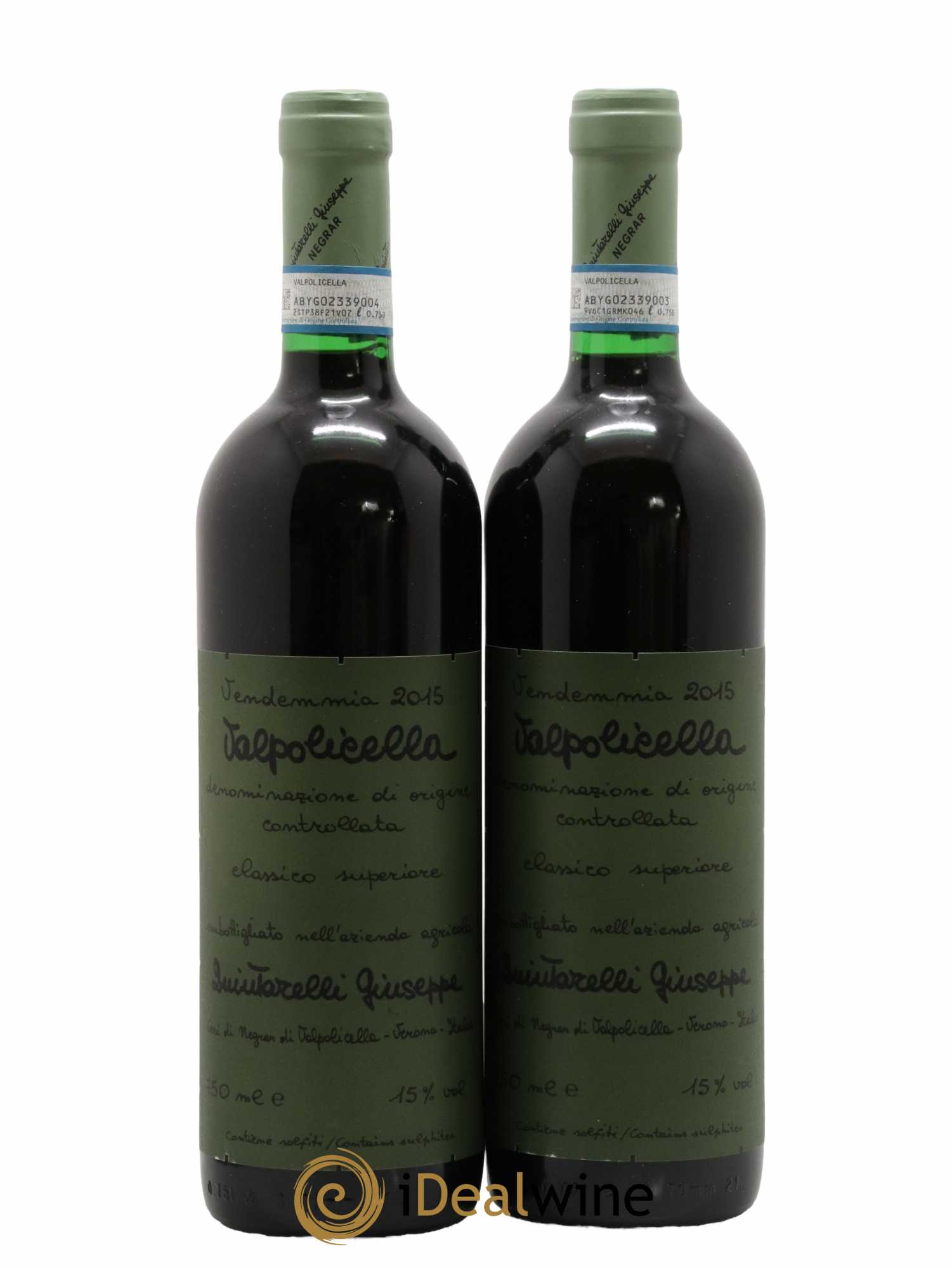 Valpolicella Classico Superiore Giuseppe Quintarelli 2015 - Lot de 2 bouteilles - 0
