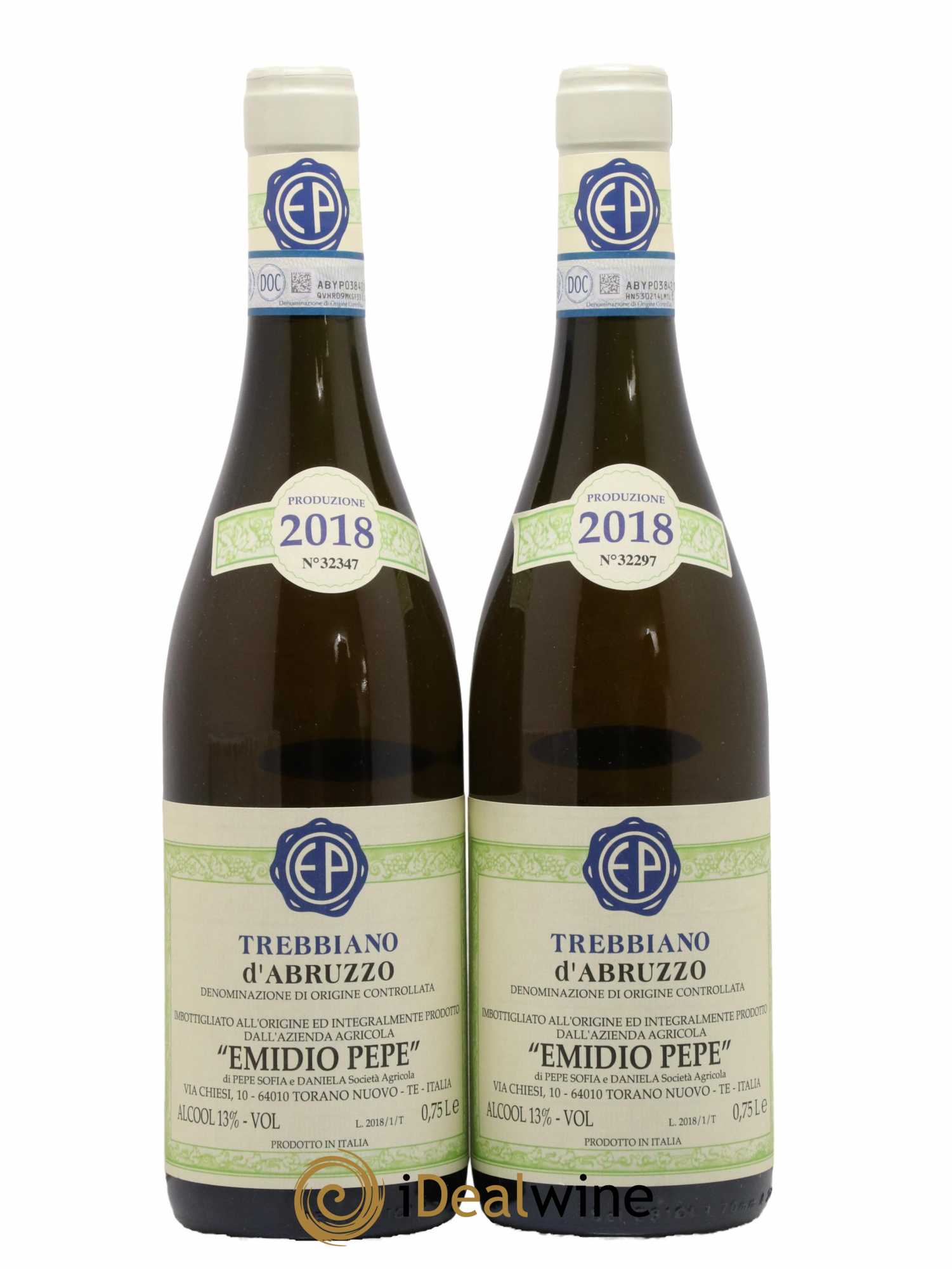 Trebbiano d'Abruzzo Pepe Emidio 2018 - Lot de 2 bouteilles - 0