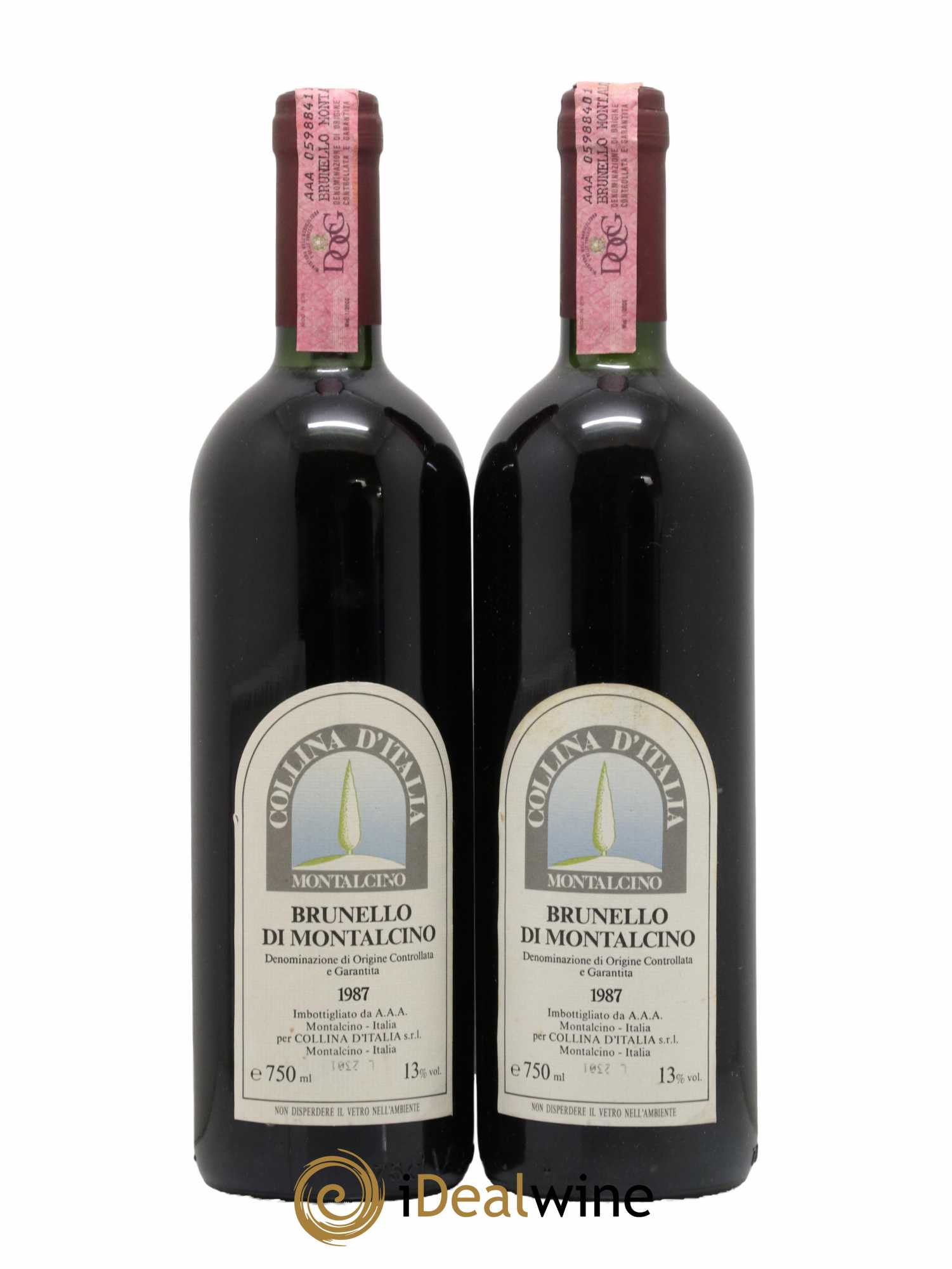 Brunello di Montalcino Collina D'Italia 1987 - Lot de 2 bouteilles - 0