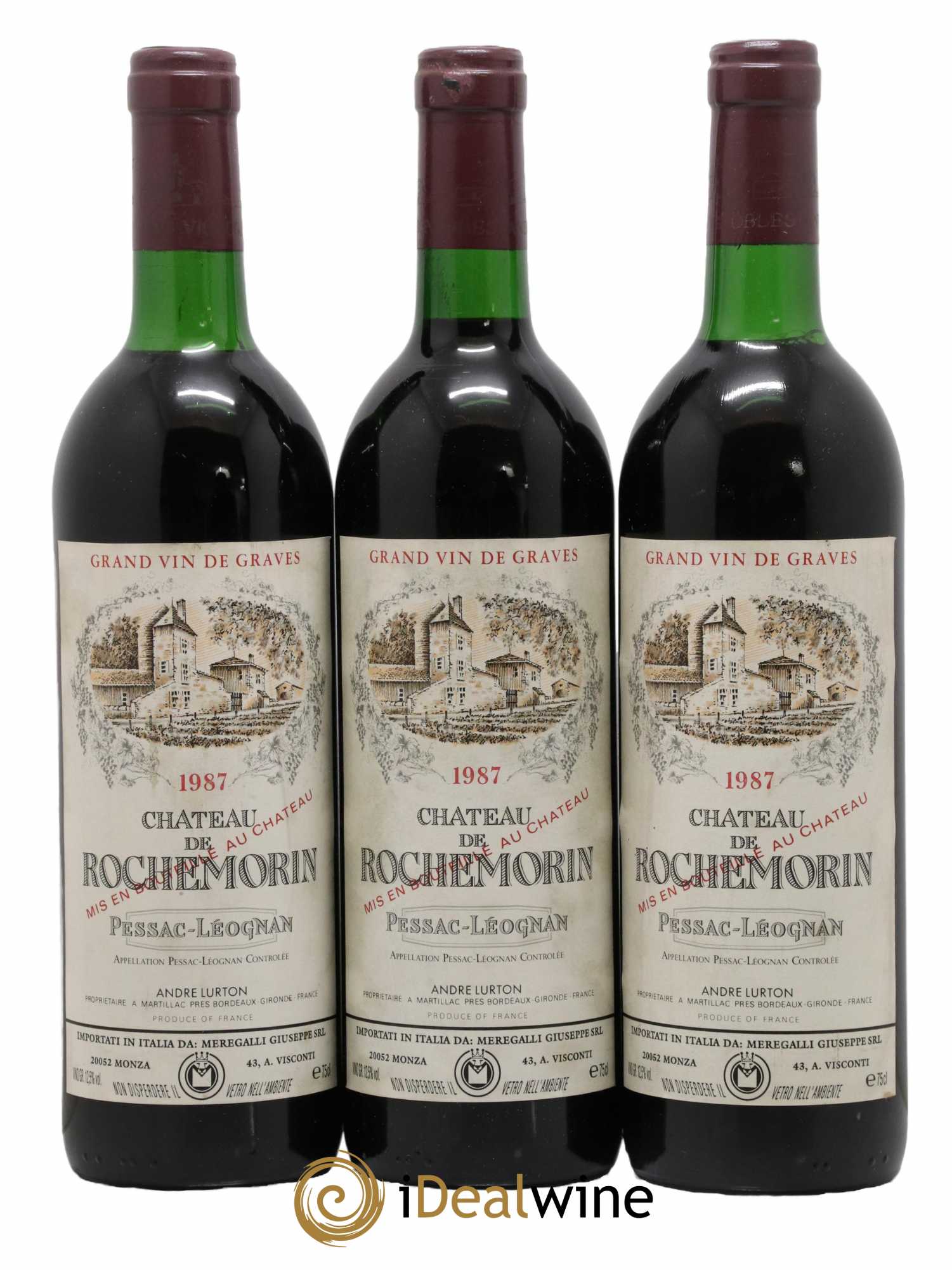 Château de Rochemorin 1987 - Posten von 3 Flaschen - 0