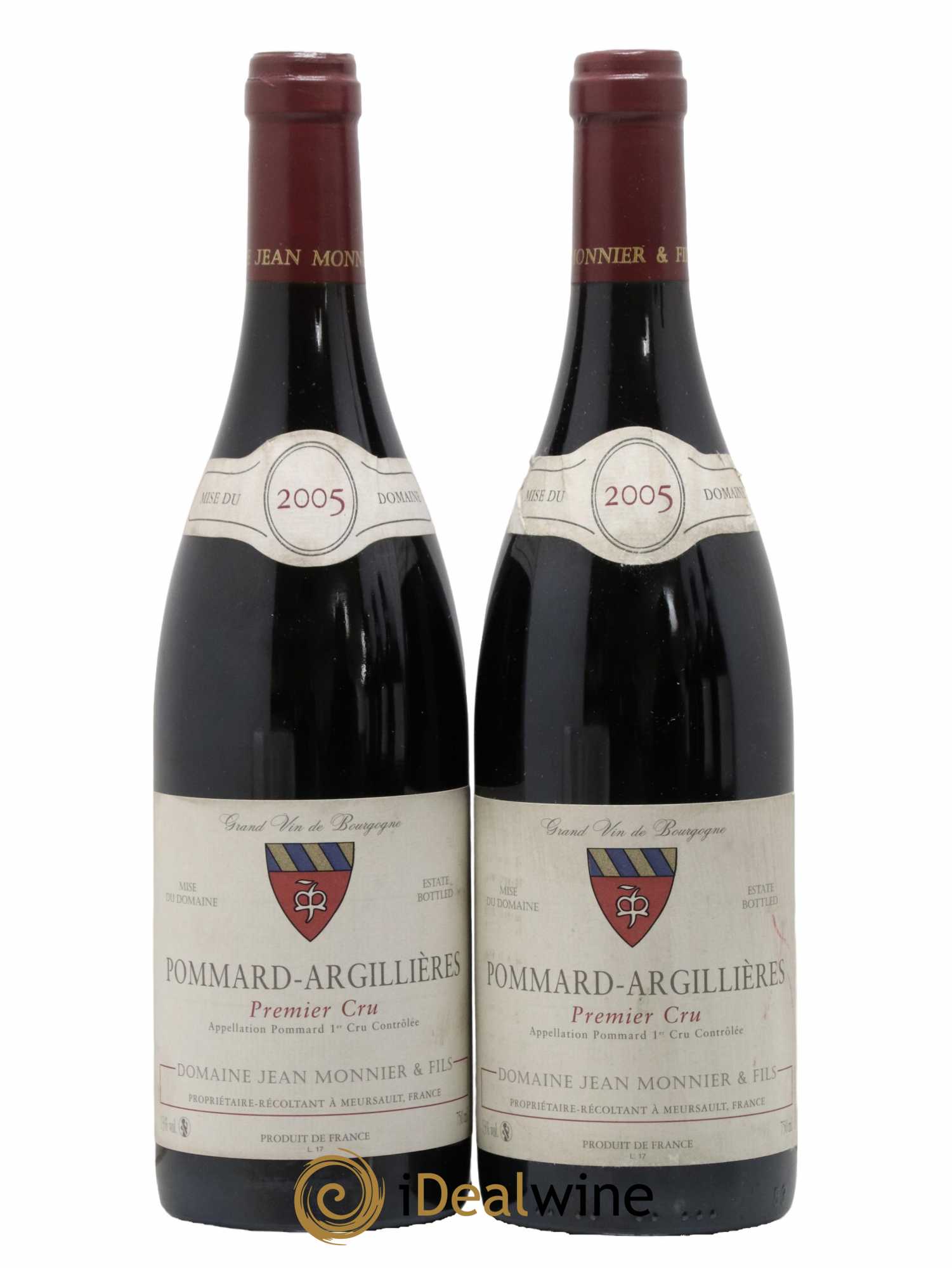 Pommard 1er Cru Argillieres Jean Monnier 2005 - Lot de 2 bouteilles - 0