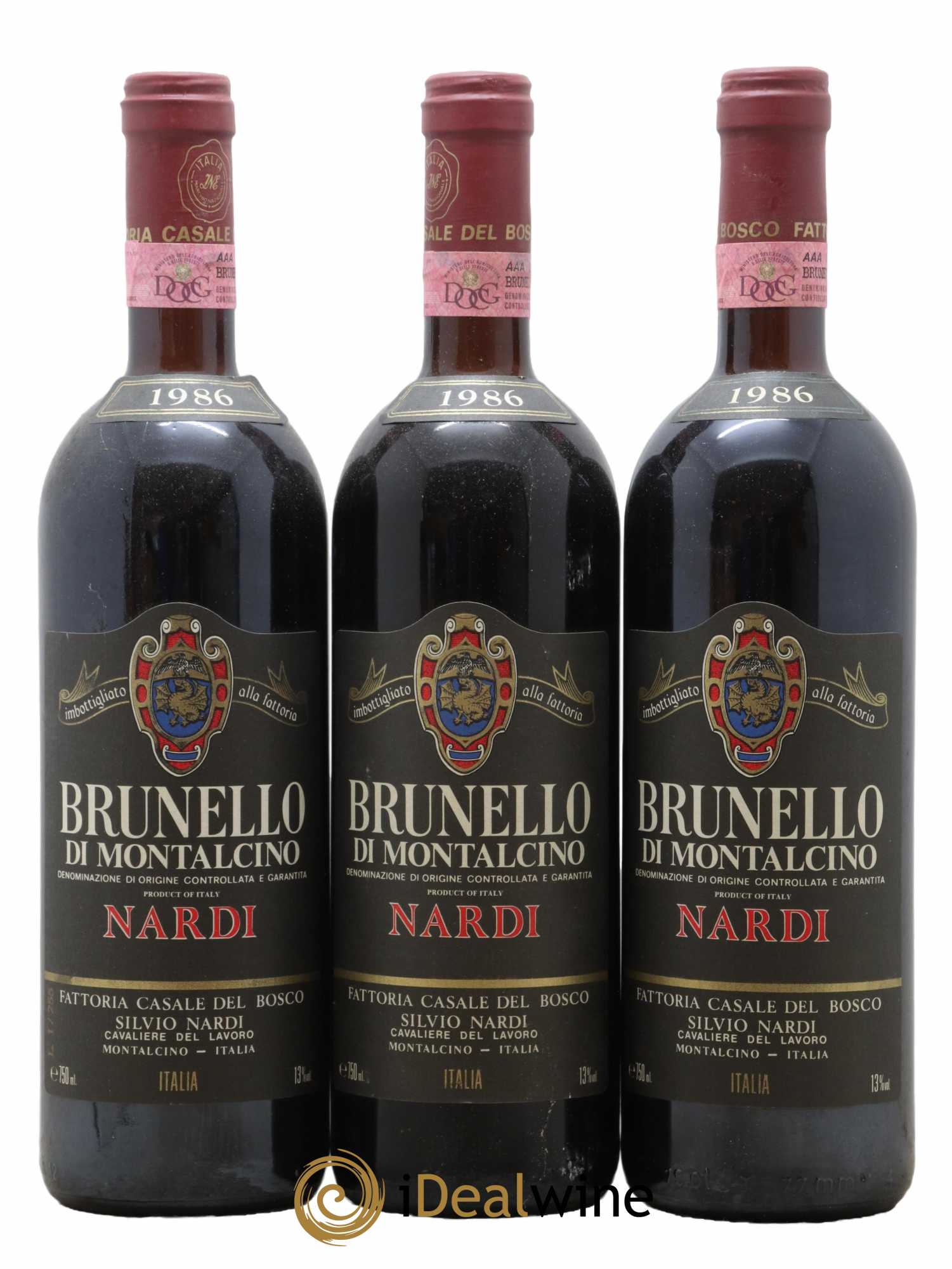 Brunello di Montalcino Nardi 1986 - Lot de 3 bouteilles - 0