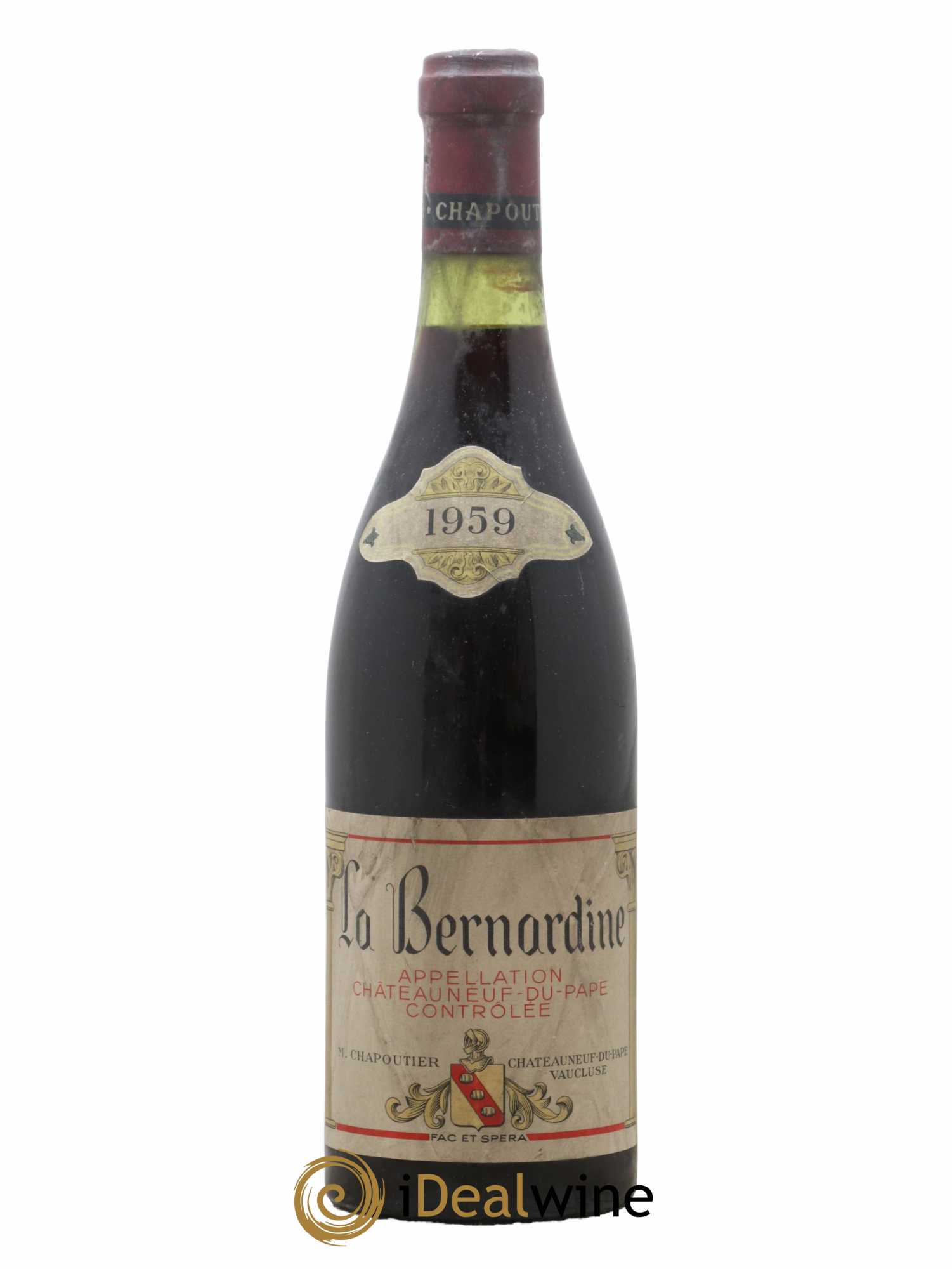 Châteauneuf-du-Pape La Bernardine Chapoutier 1959 - Lot de 1 bouteille - 0