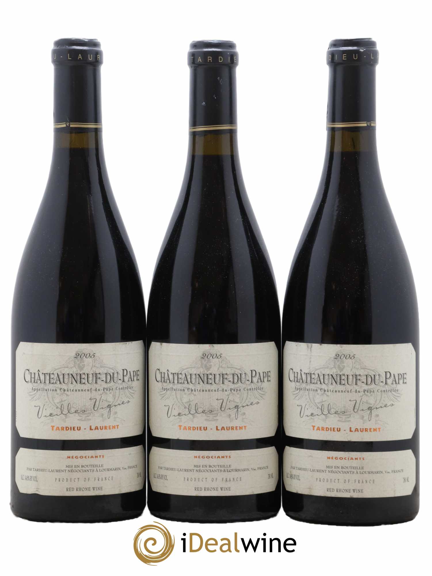 Châteauneuf-du-Pape Tardieu-Laurent Vieilles vignes Famille Tardieu 2005 - Lot de 3 bouteilles - 0