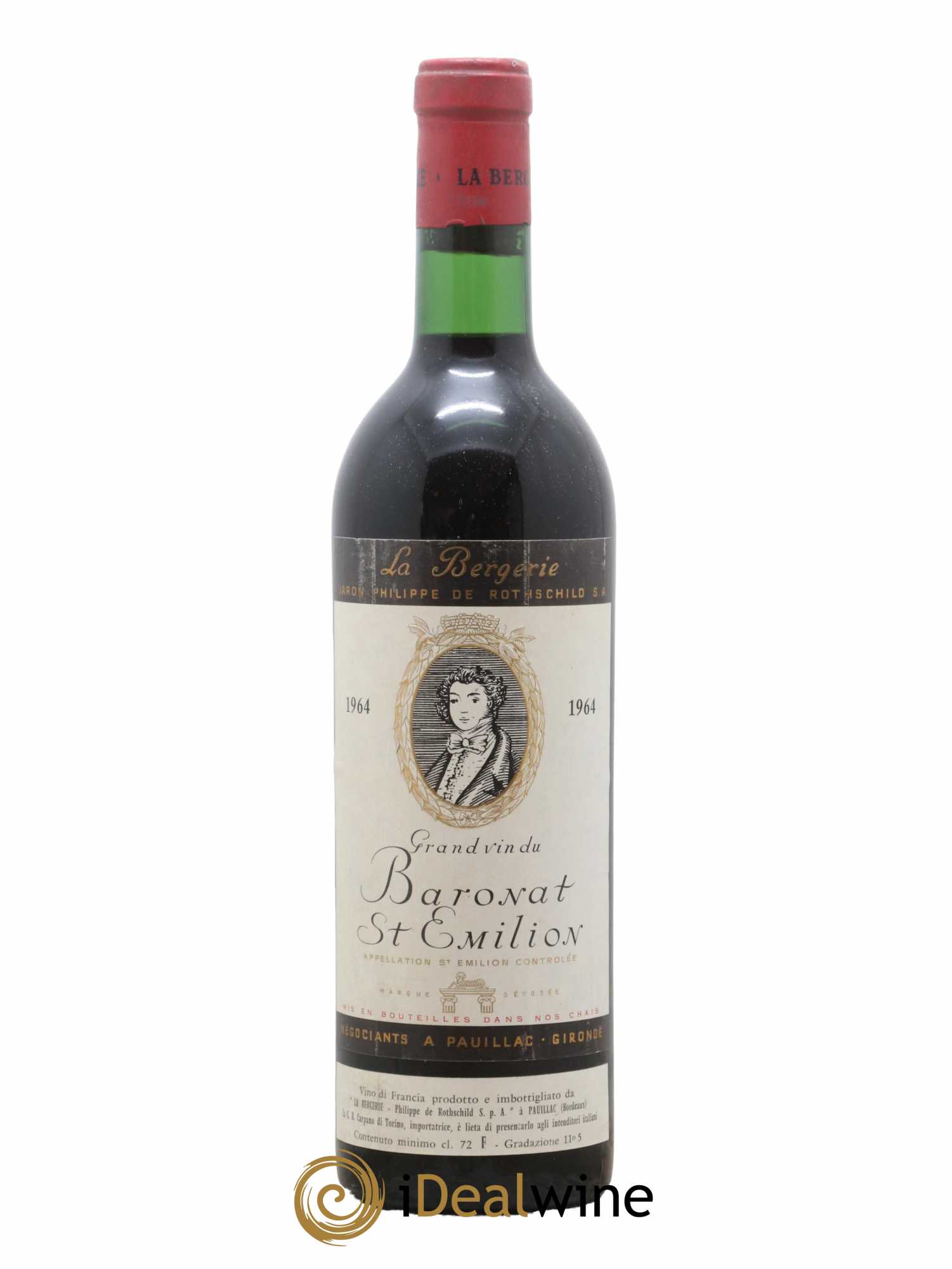 Saint-Émilion La Bergerie Baronat Philippe de Rothschild 1964 - Lot de 1 bouteille - 0