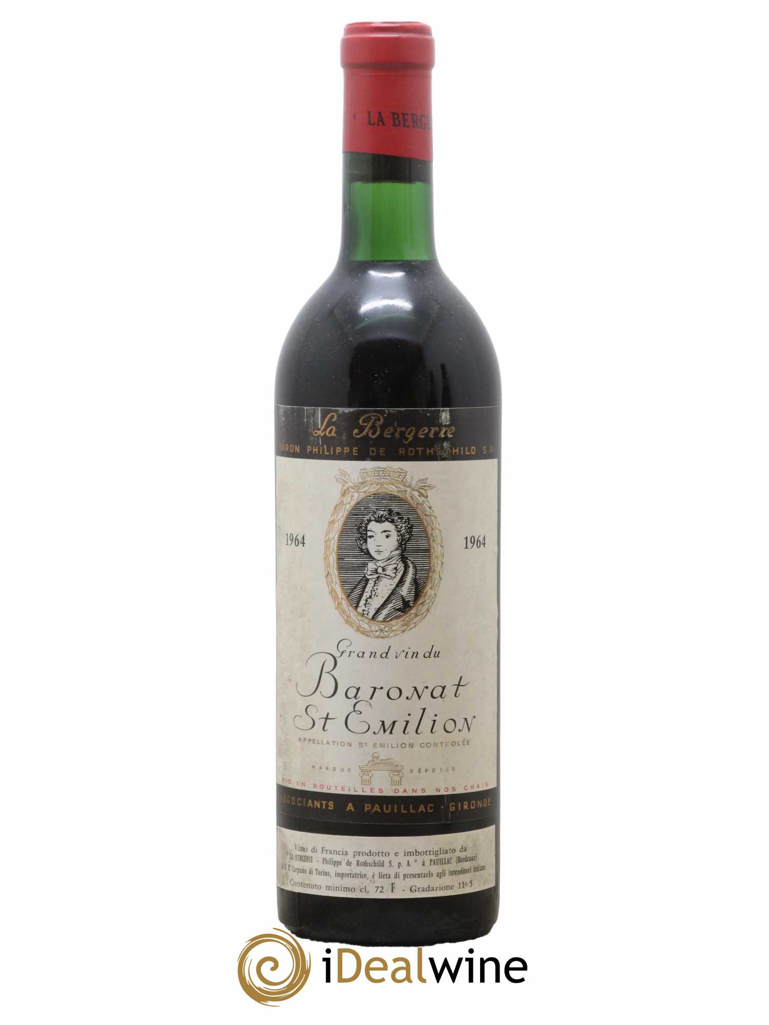 Saint-Émilion La Bergerie Baronat Philippe de Rothschild 1964 - Lot de 1 bouteille - 0