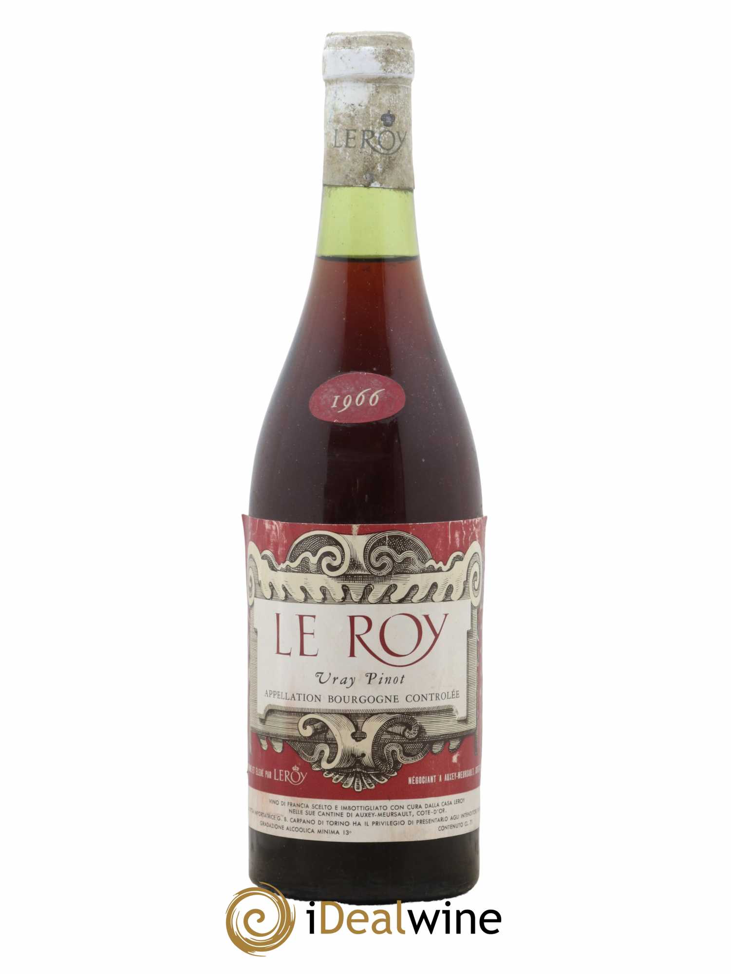Bourgogne Vray Pinot Leroy SA 1966 - Lot de 1 bouteille - 0