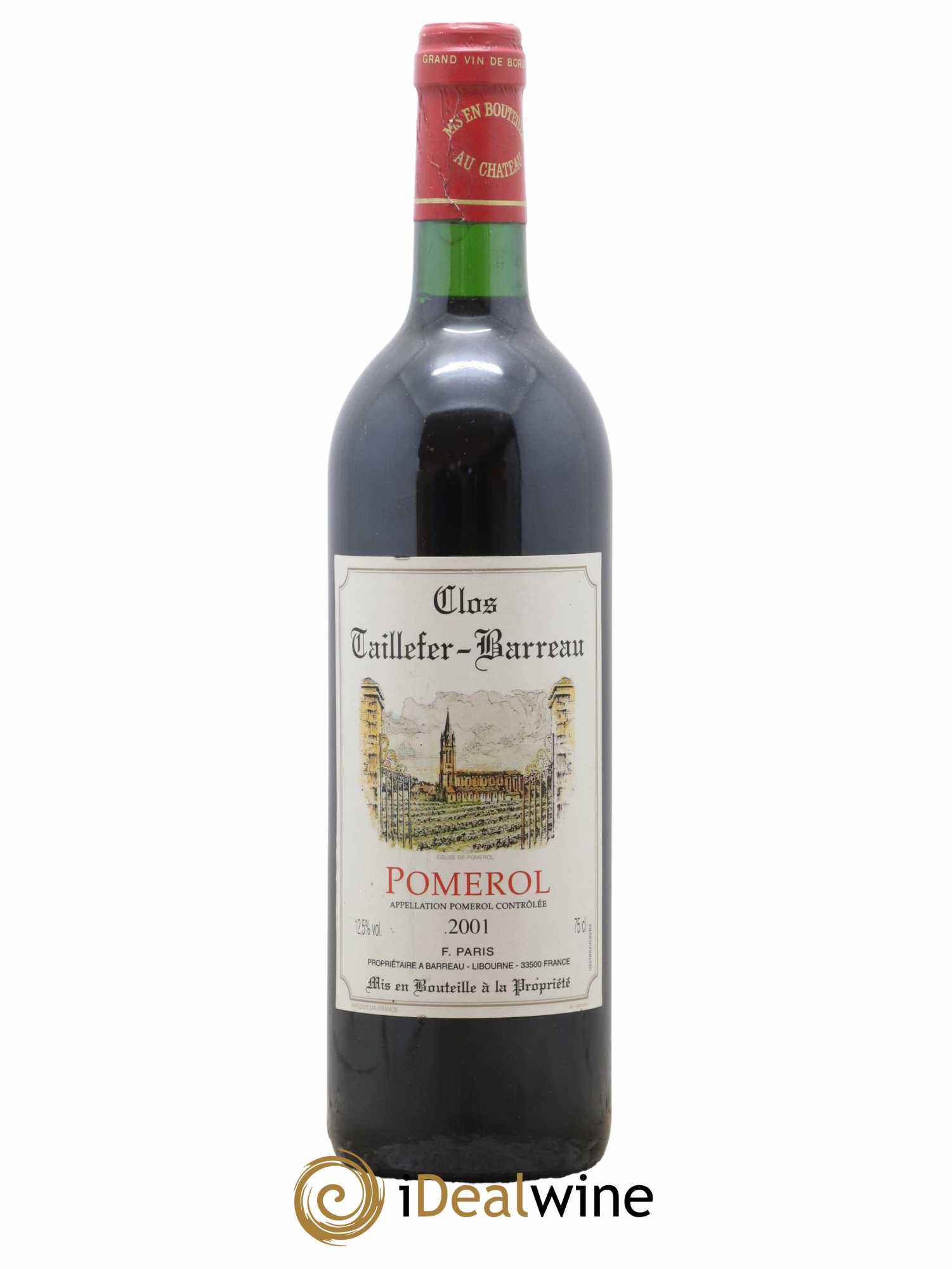 Pomerol Clos Taillefer-Barreau 2001 - Lot de 1 bouteille - 0