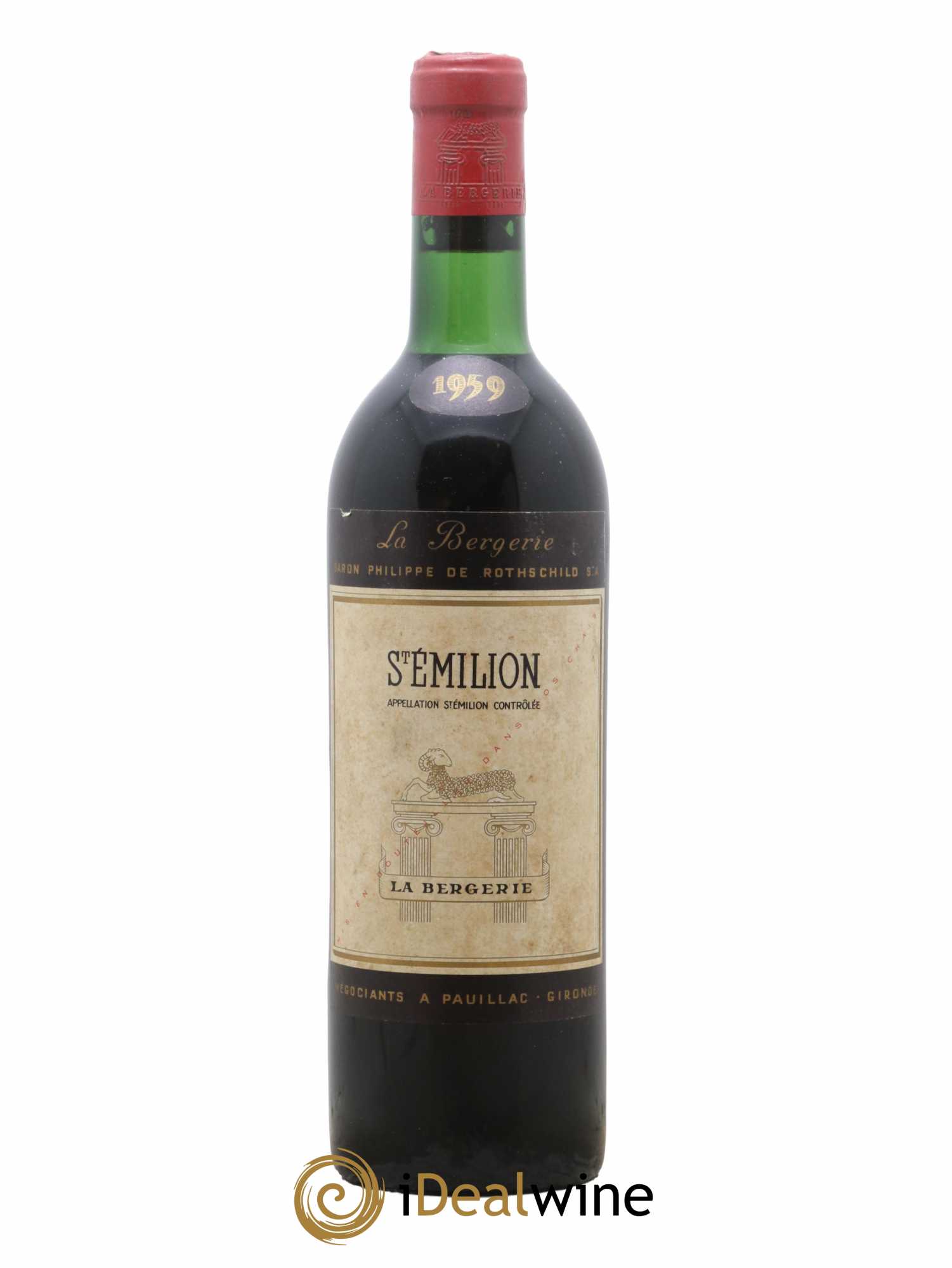 Saint-Émilion La Bergerie Baron Philippe De Rothschild 1959 - Lot de 1 bouteille - 0