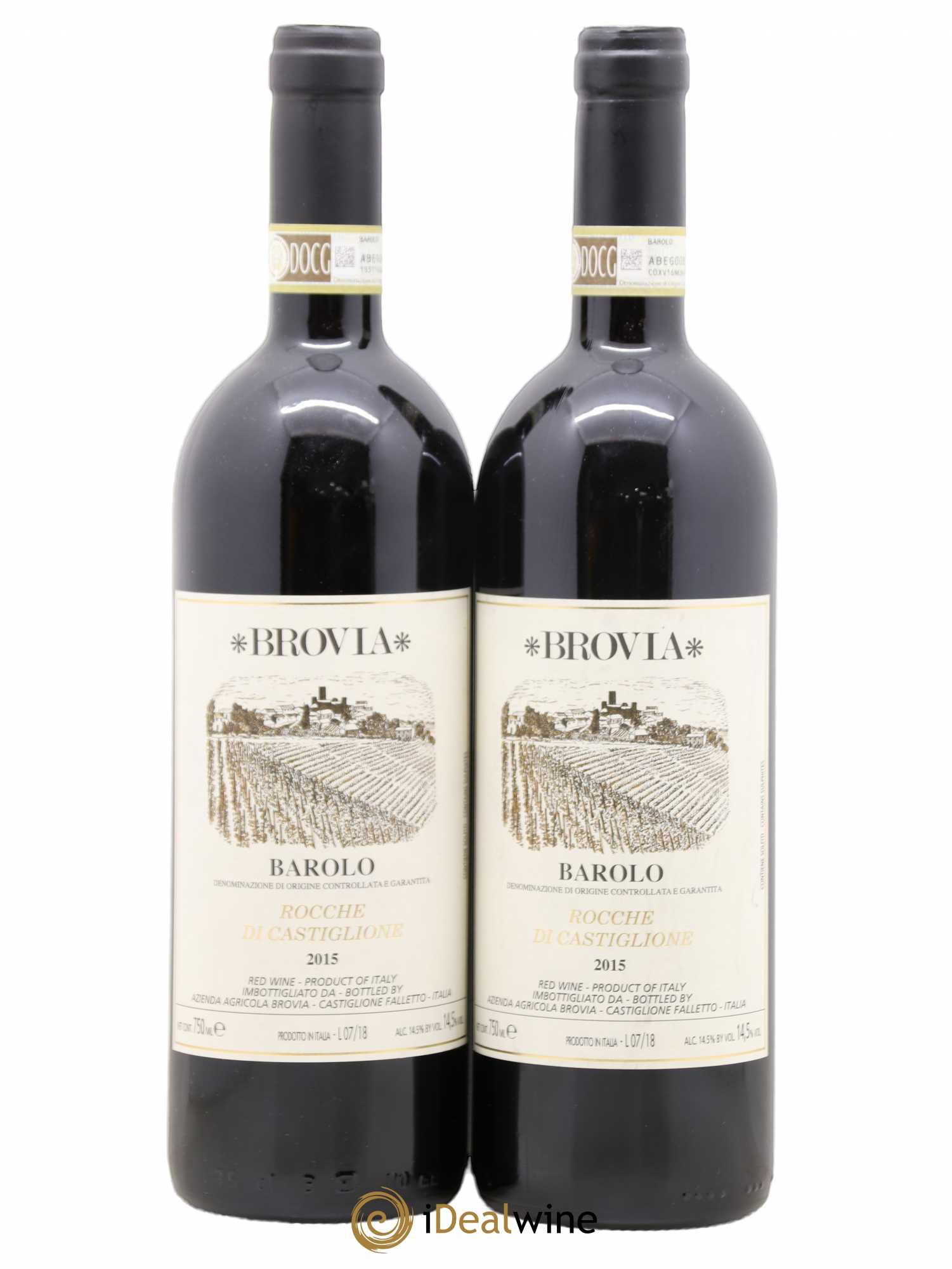 Barolo Rocche Di Castiglione Brovia 2015 - Lot de 2 bouteilles - 0