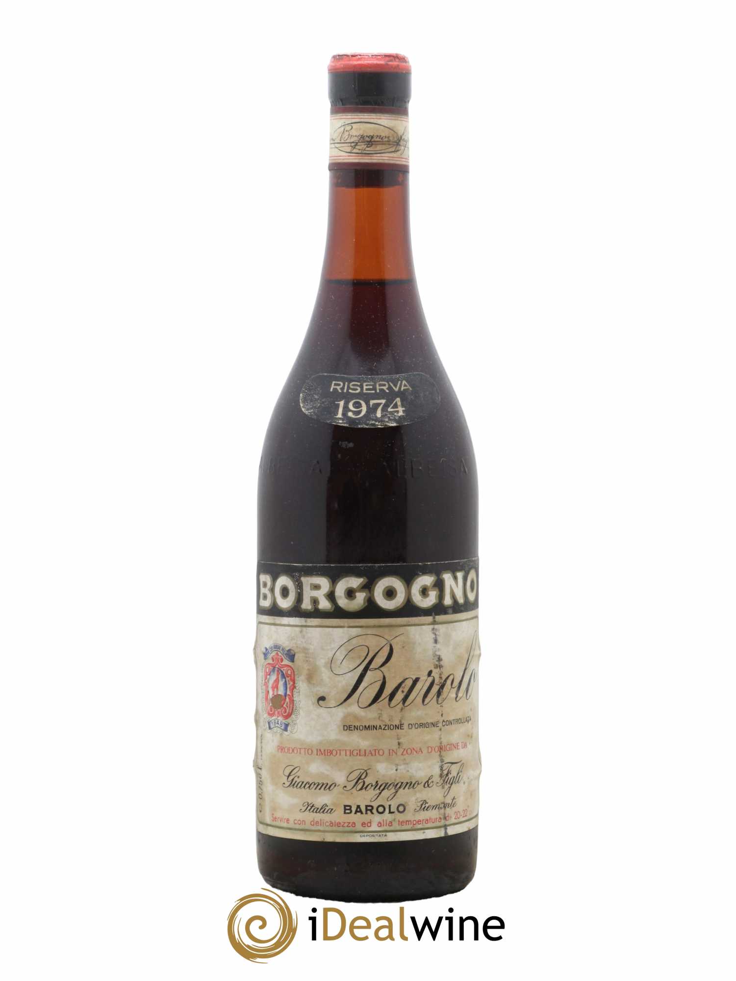 Barolo Riserva G. Borgogno 1974 - Lot de 1 bouteille - 0