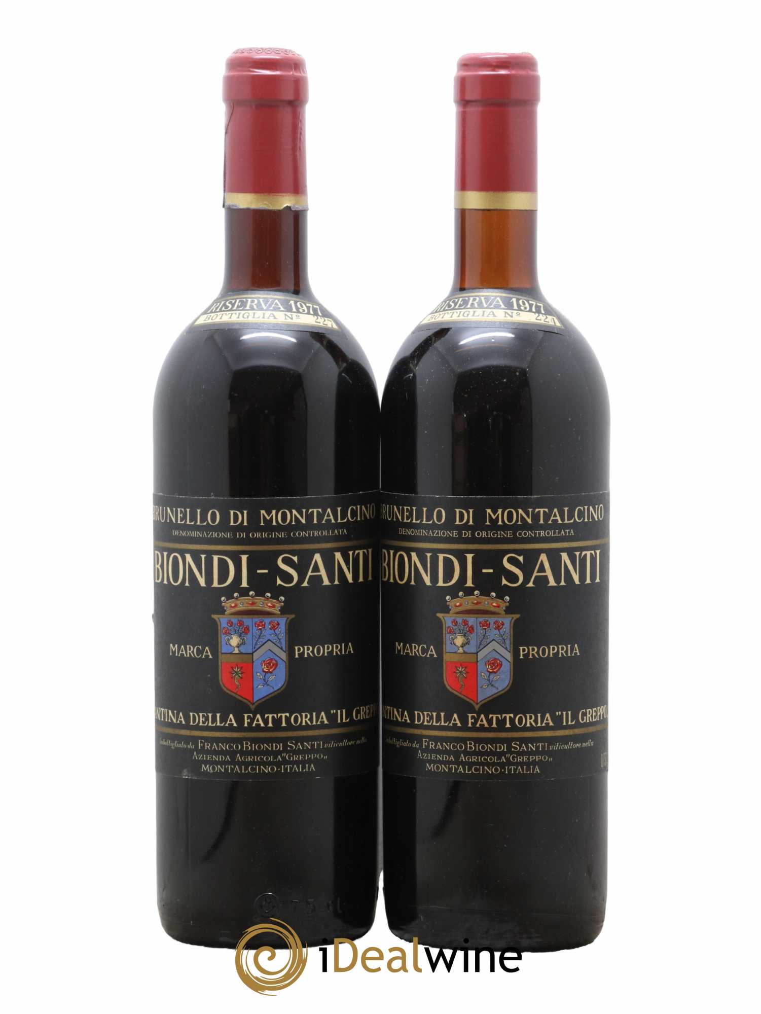 Brunello di Montalcino DOCG Riserva Biondi-Santi Tenuta Greppo 1977 - Lot de 2 bouteilles - 0