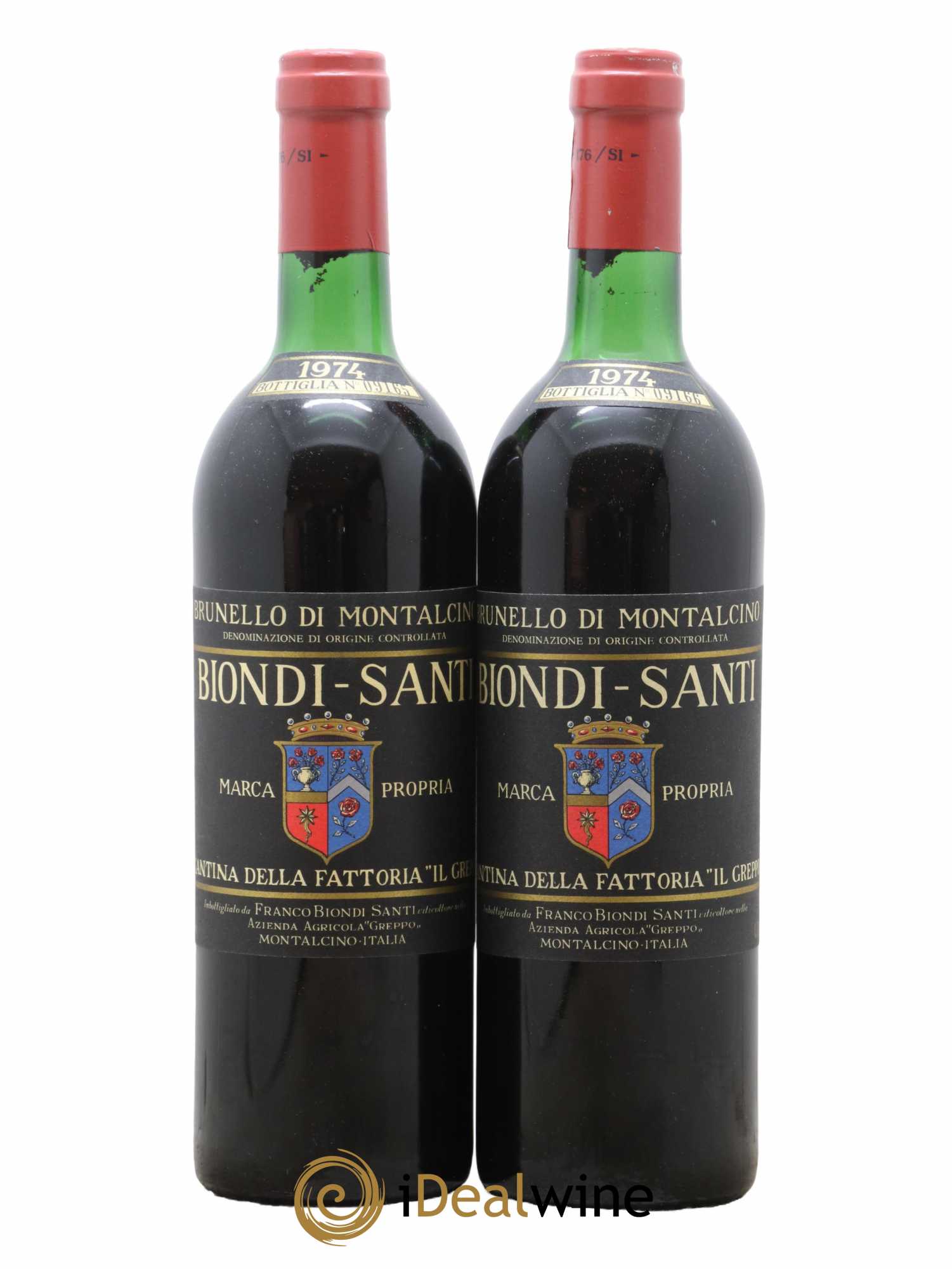 Brunello di Montalcino DOCG Biondi-Santi Tenuta Greppo 1974 - Lot de 2 bouteilles - 0