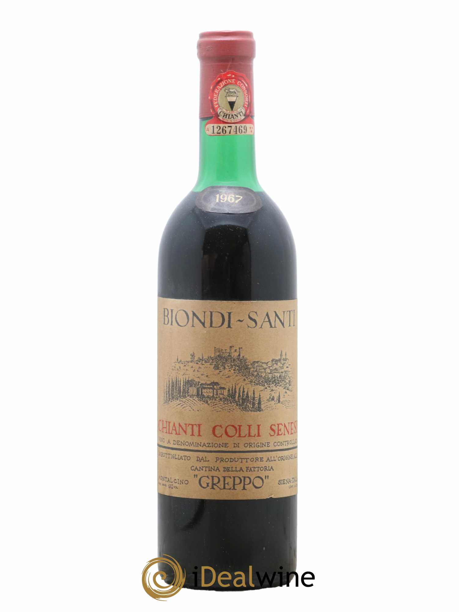 Chianti DOCG Colli Senesi Biondi Santi Greppo 1967 - Lotto di 1 bottiglia - 0
