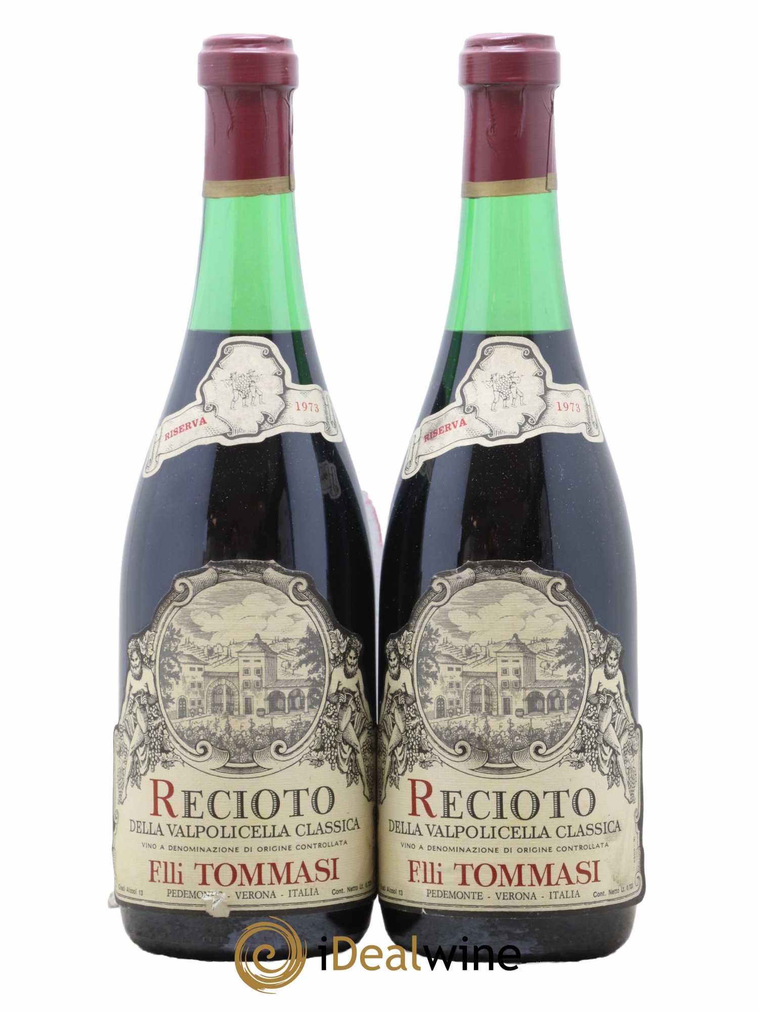 Italie Recioto Della Valpolicella Classica Riserva Tommasi F.lli 1973 - Lot de 2 bouteilles - 0