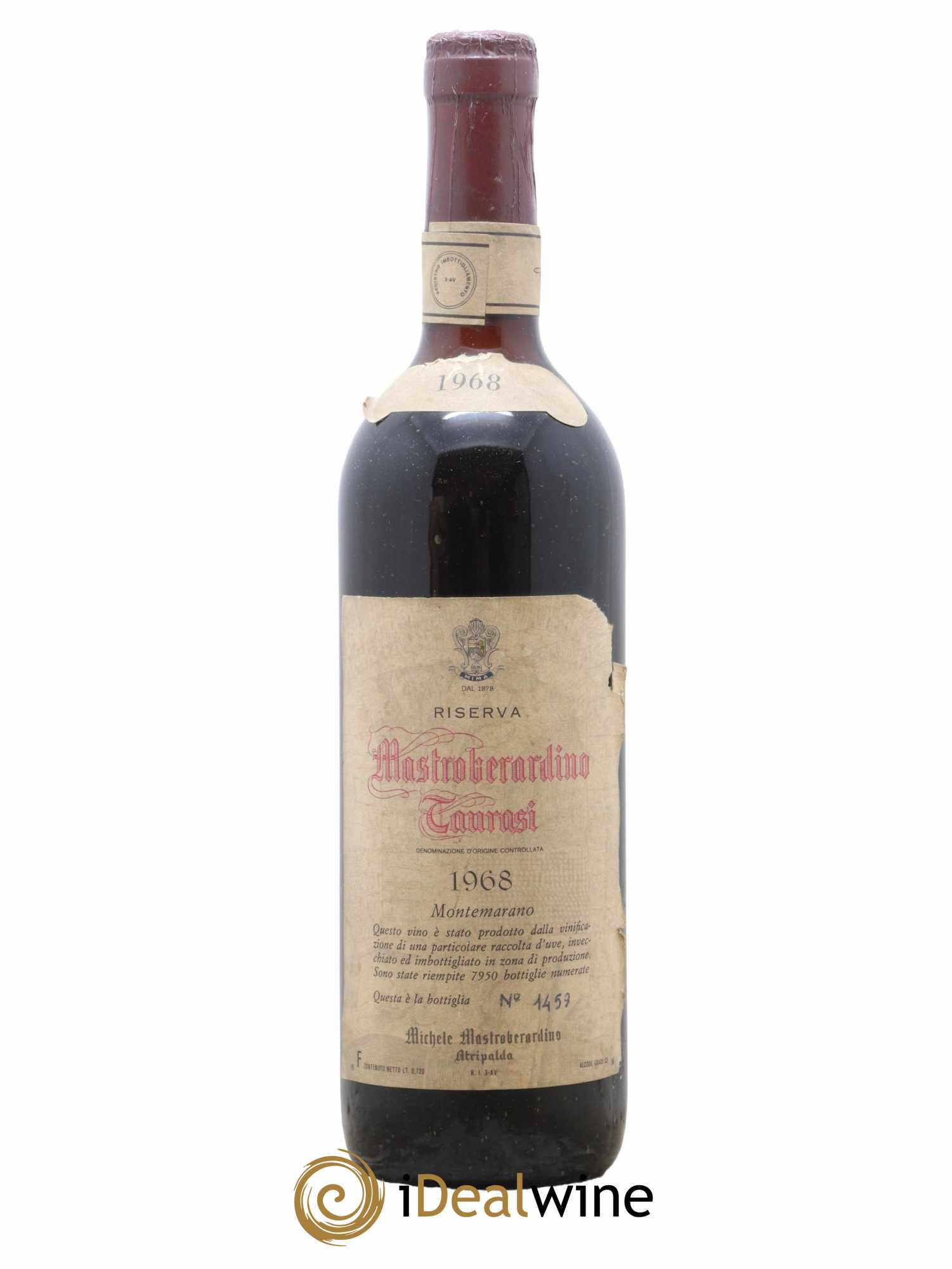 Taurasi DOCG Riserva Mastroberardino 1968 - Posten von 1 Flasche - 0
