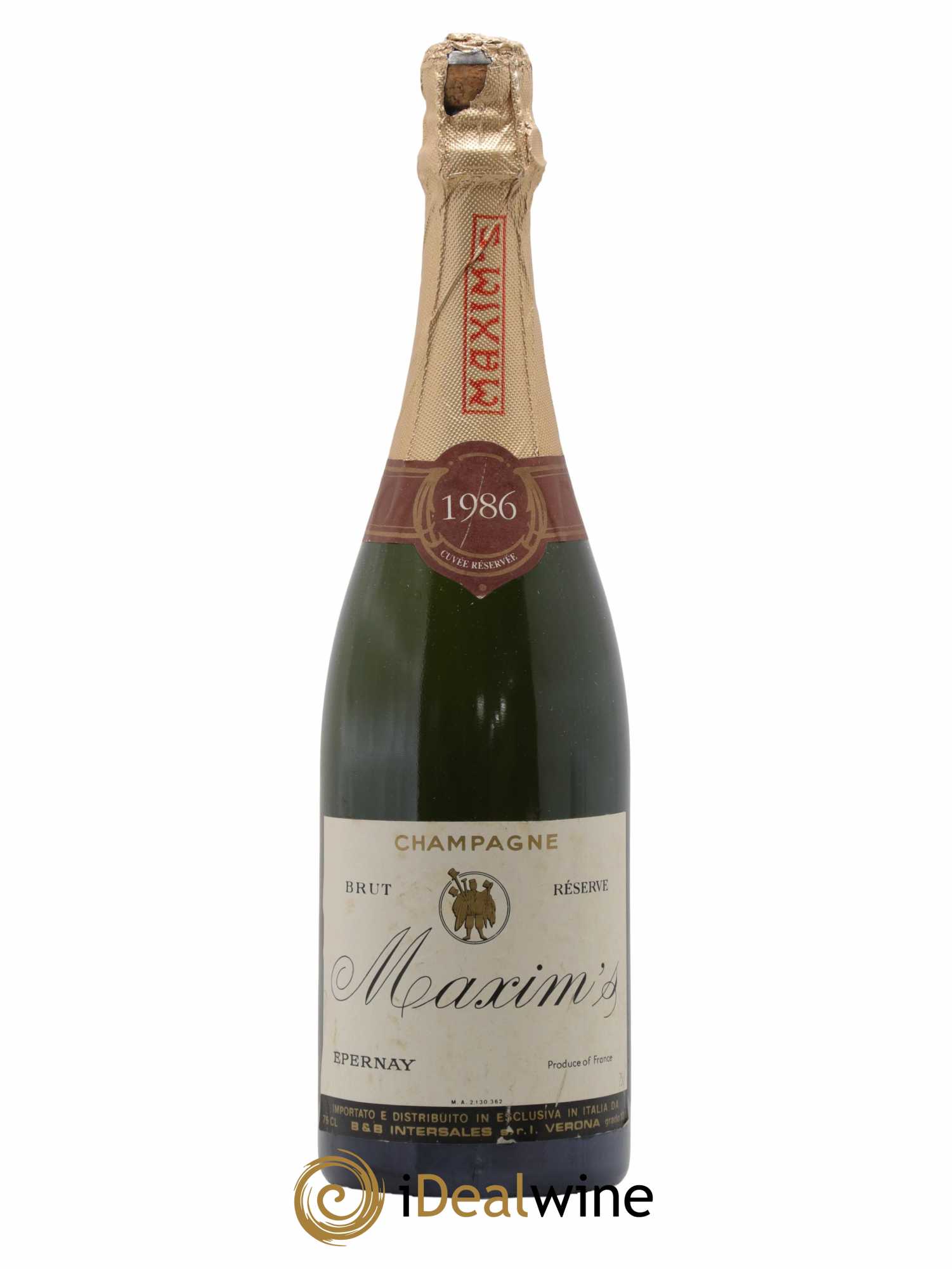 Champagne Cuvée réservée Maxim's 1986 - Lot de 1 bouteille - 0