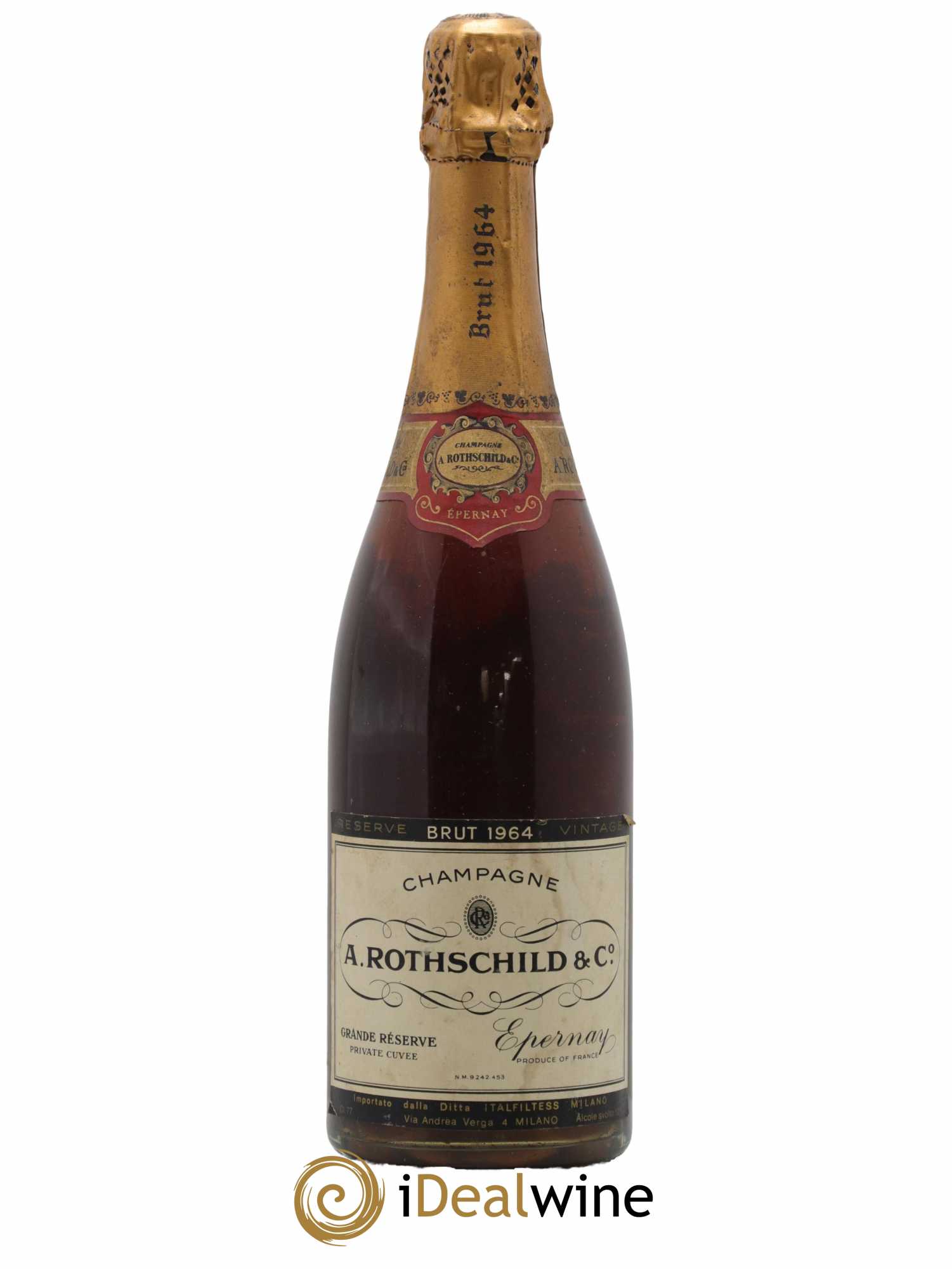 Champagne - Brut Vintage Grand Reserve Private Cuvee Rose Rothschild A. & C. 1964 - Lot de 1 bouteille - 0