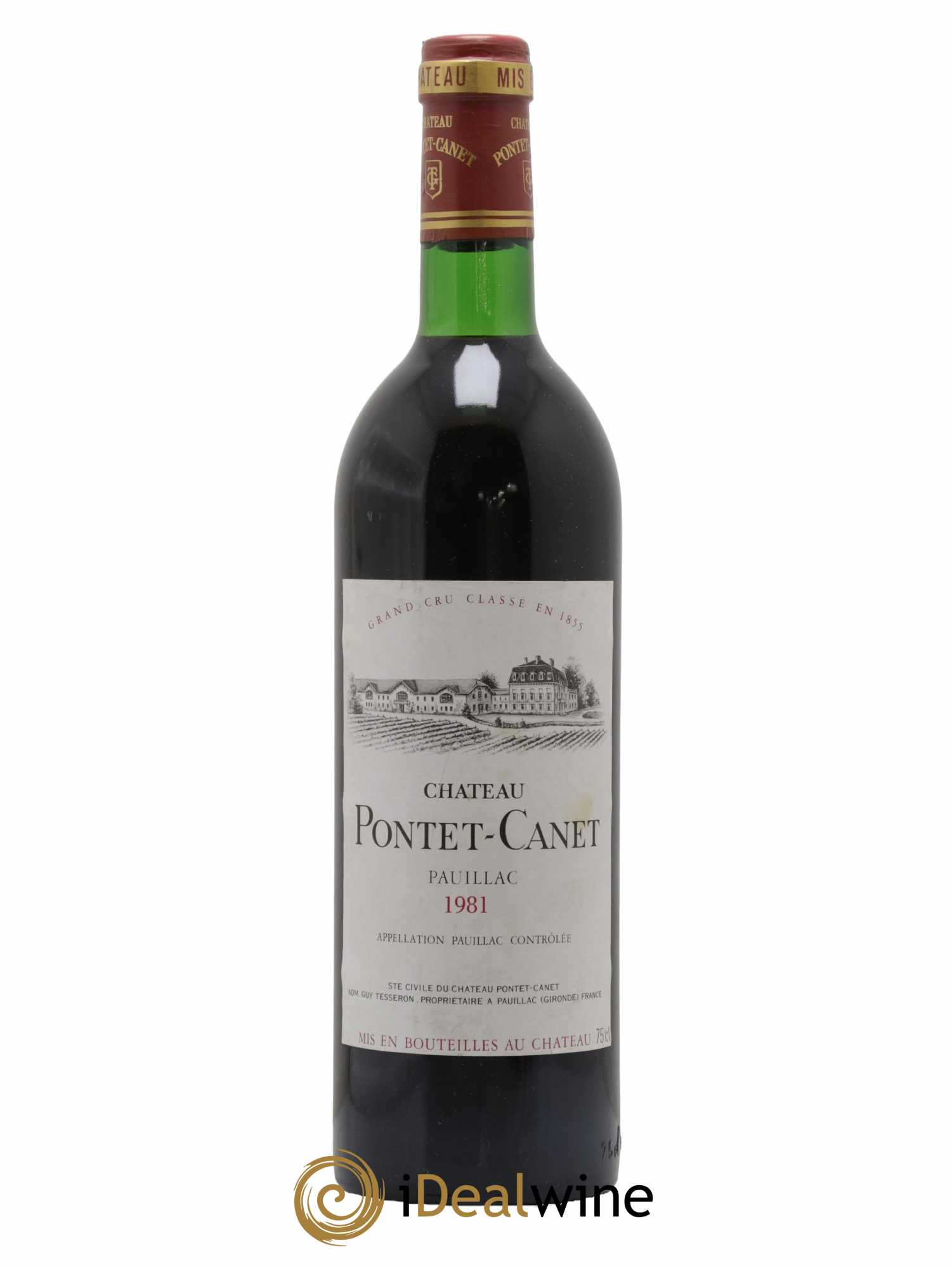 Château Pontet Canet 5ème Grand Cru Classé 1981 - Lot de 1 bouteille - 0
