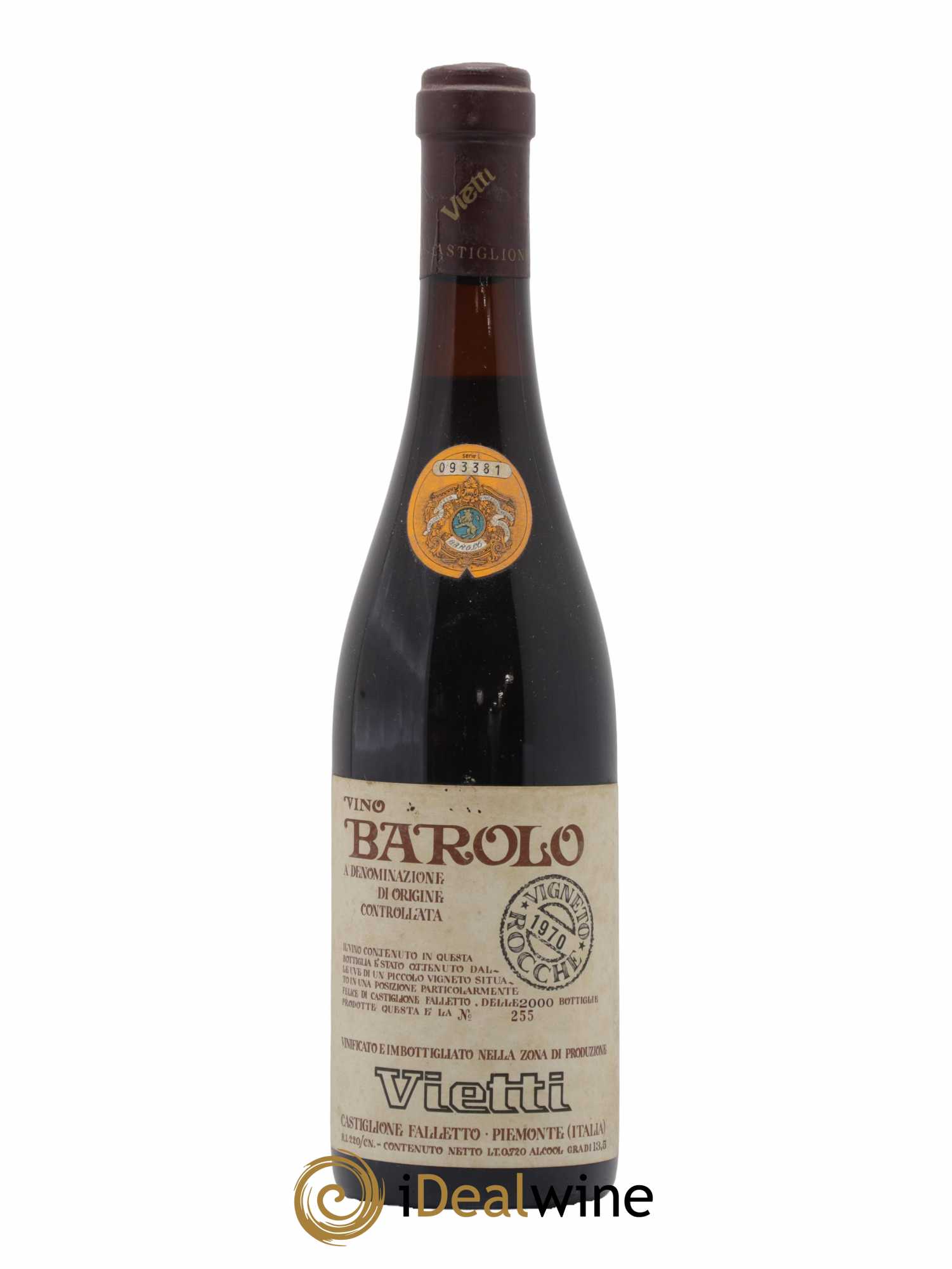 Barolo Rocche Vietti 1970 - Posten von 1 Flasche - 0