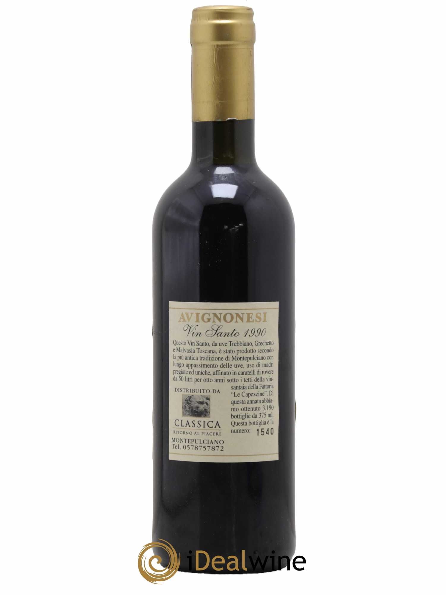 Italie Vin Santo Avignonesi 1990 - Lot de 1 demi bouteille - 1