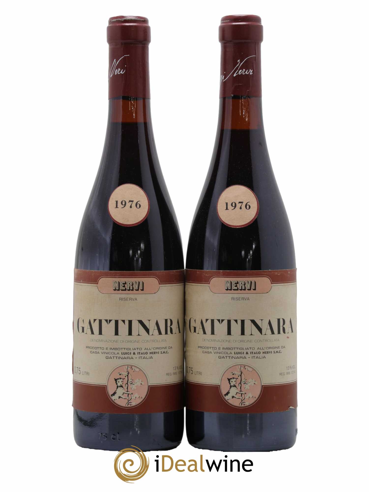 Gattinara DOCG Riserva Luigi Nervi 1976 - Posten von 2 Flaschen - 0
