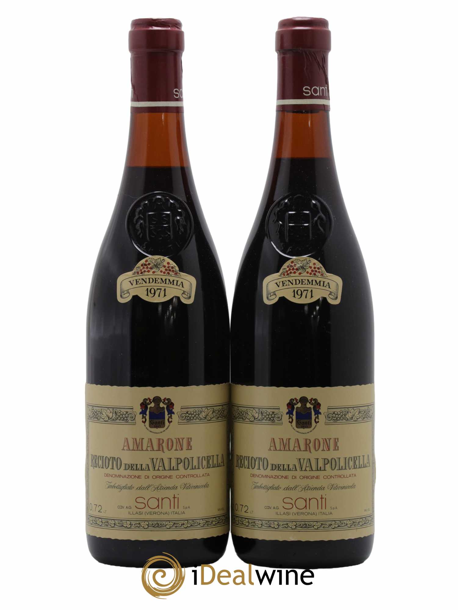 Amarone della Valpolicella DOC Santi 1971 - Lot de 2 bouteilles - 0