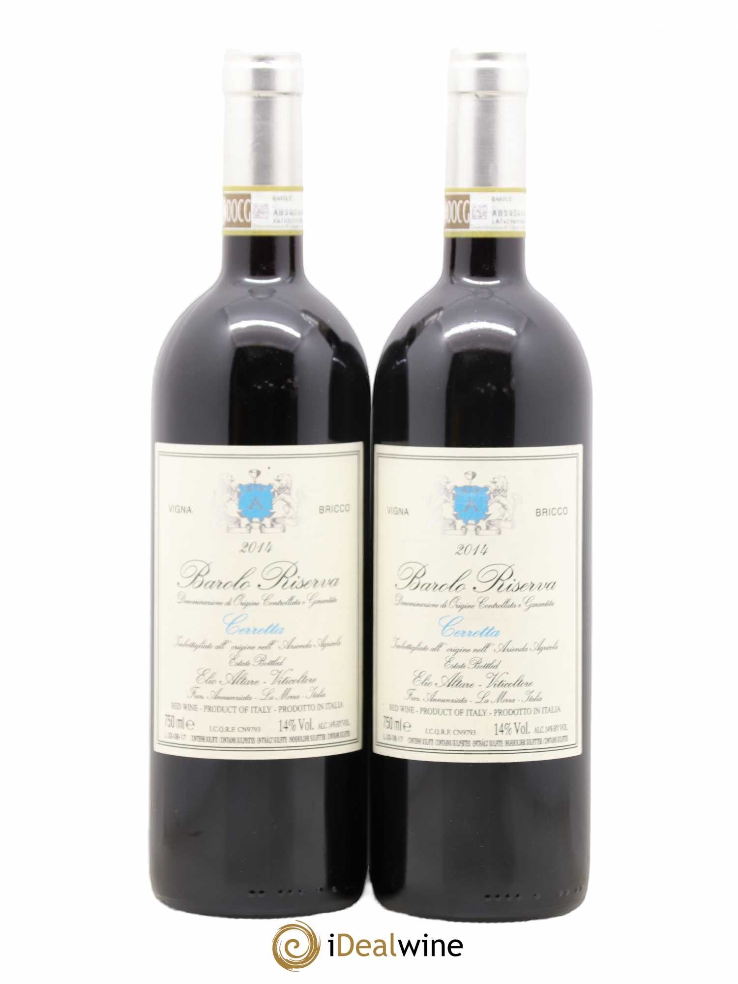 Barolo Riserva Cerretta Vigna Bricco Altare Elio 2014 - Lot de 2 bouteilles - 0