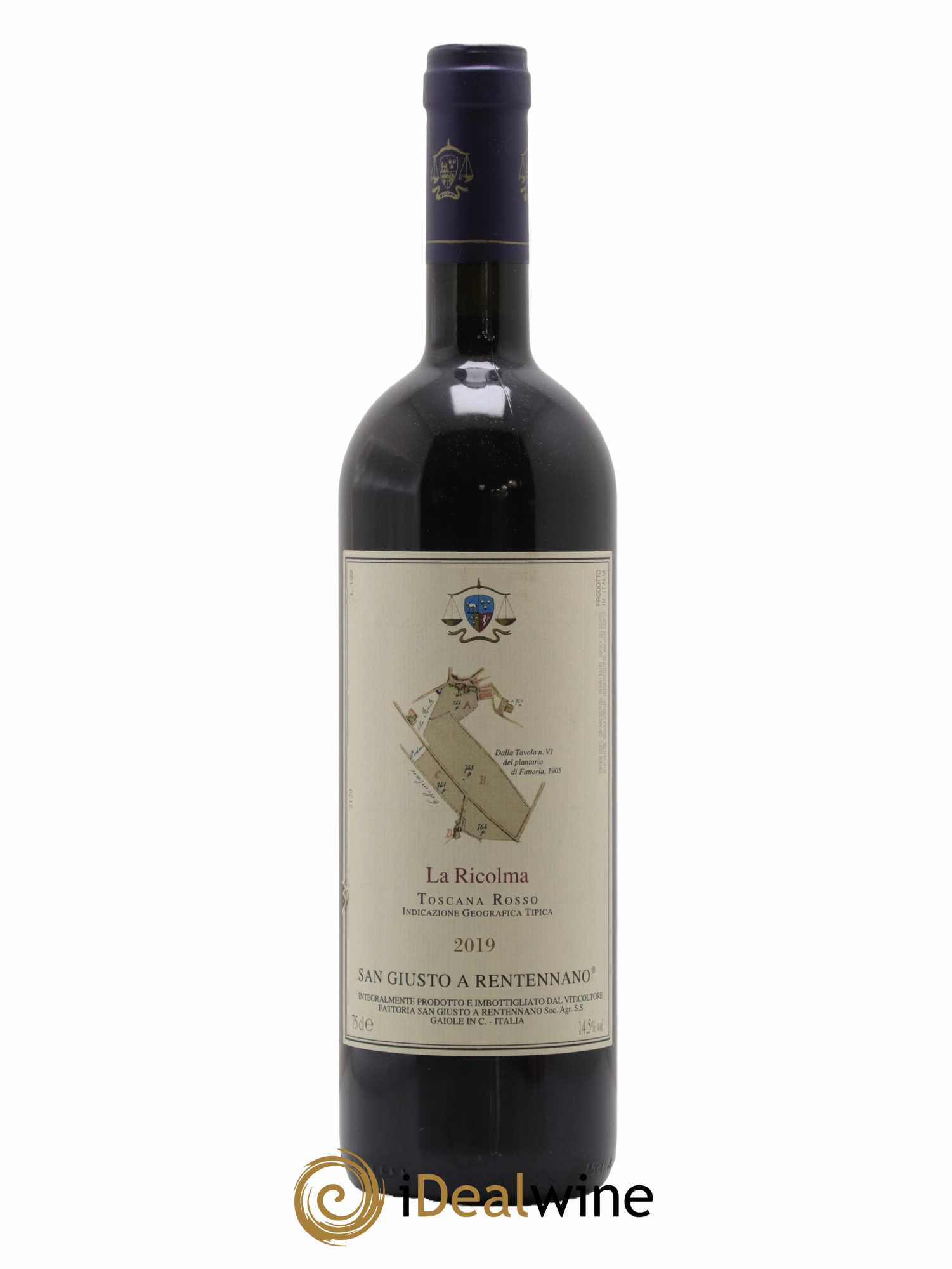 Merlot di Toscana IGT San Giusto A Rentennano La Ricolma Famille Martini di Cigala 2019 - Lot de 1 bouteille - 0