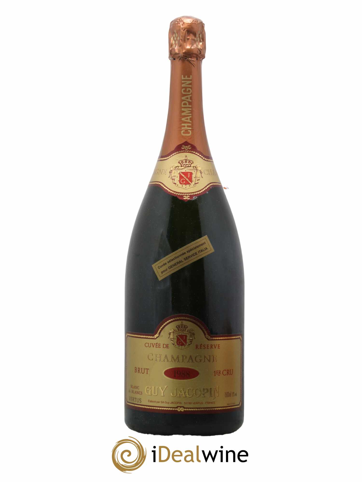 Champagne Millesimé Domaine Guy Jacopin Cuvée de Réserve 1988 - Lot de 1 magnum - 0