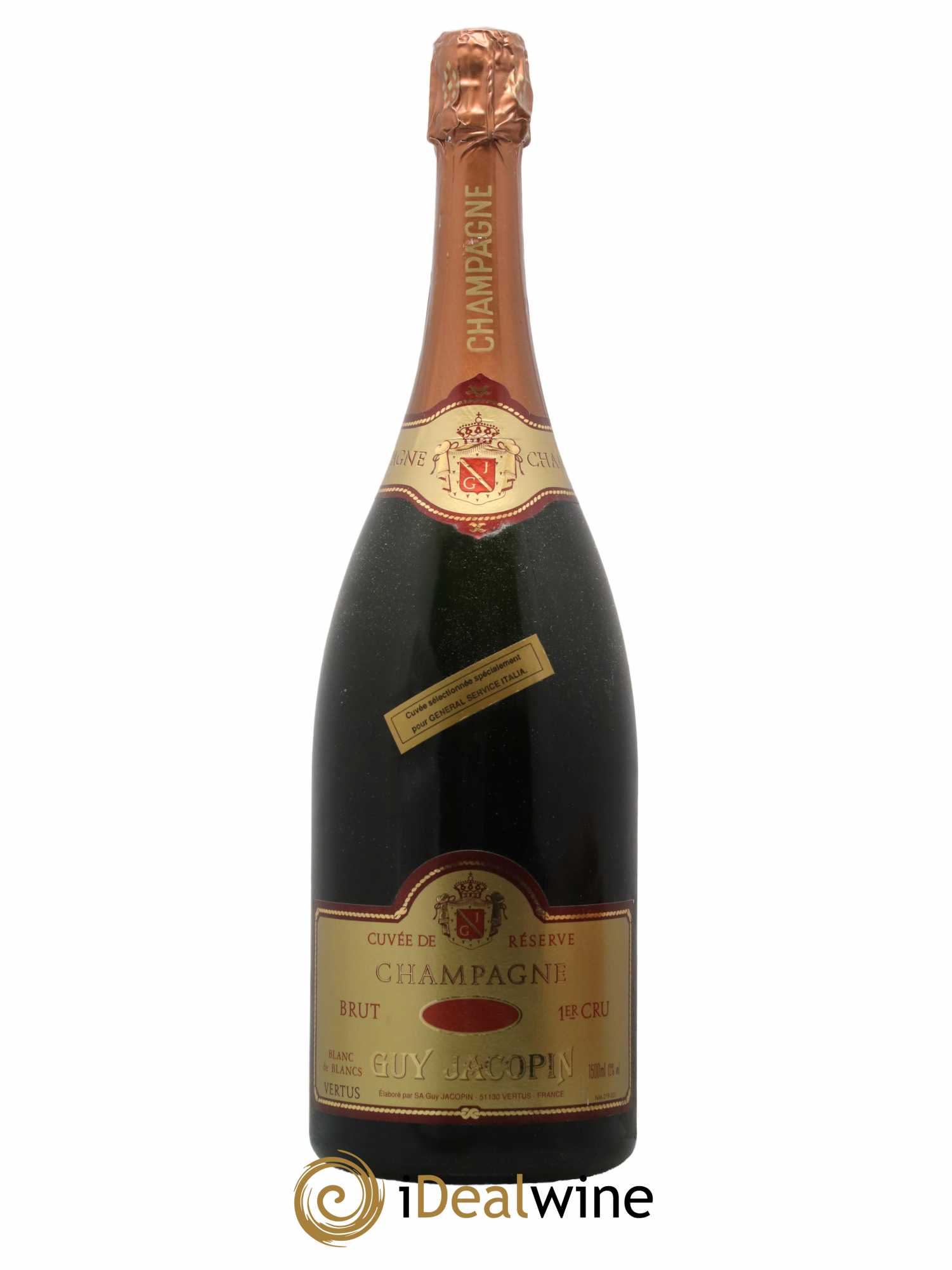 Champagne Premier Cru Brut Cuvée de Réserve Domaine Guy Jacopin - Lot de 1 magnum - 0