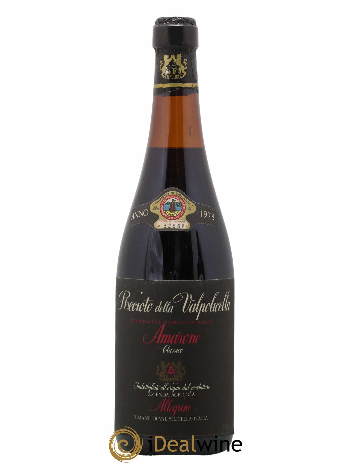 Amarone della Valpolicella DOC Recioto Domaine Allegrini 1978 - Lot de 1 bouteille - 0