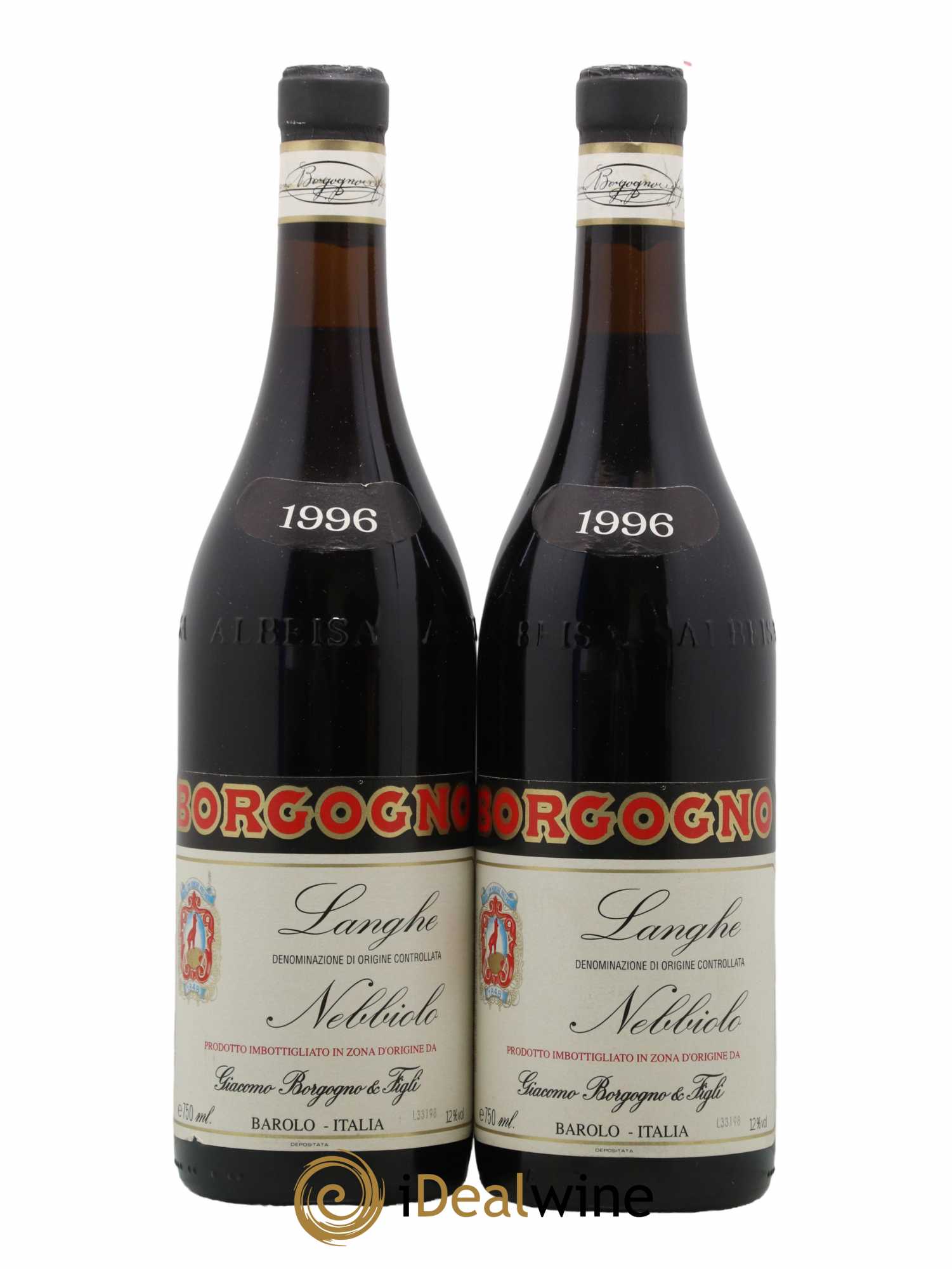 Langhe DOC Nebbiolo Giacomo Borgogno 1996 - Lot de 2 bouteilles - 0